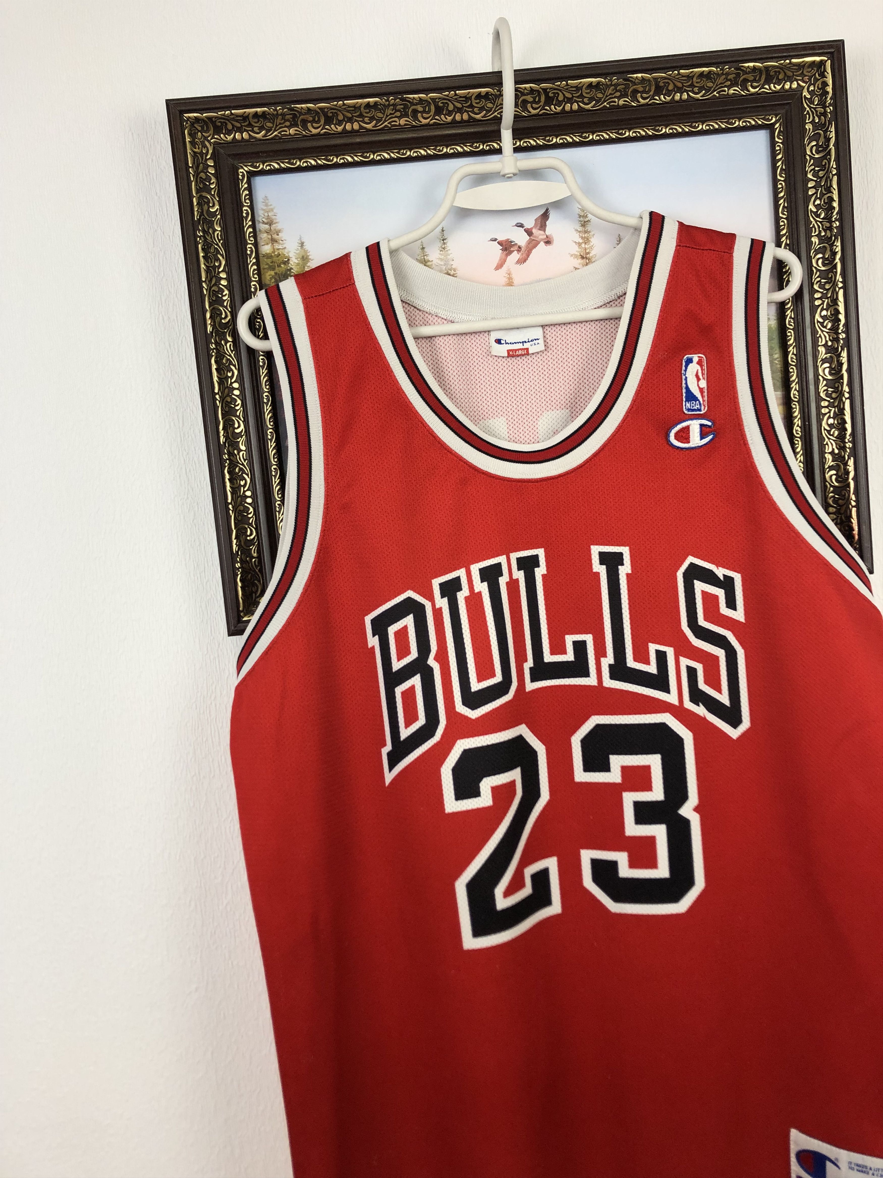 Champion Vintage Chicago Bulls NBA 23 Jordan Jersey Shirt Rare Size US XL / EU 56 / 4 - 3 Thumbnail