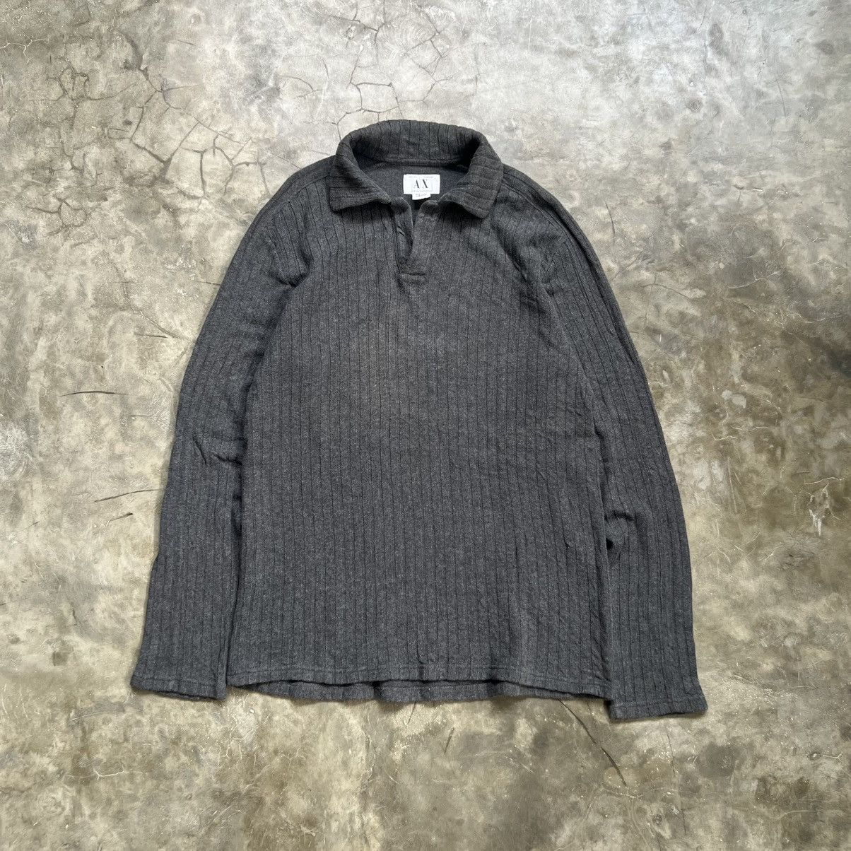 Armani Exchange 2000s Armani Exchange Ribbed Polos Longsleeve Shirt Size US M / EU 48-50 / 2 - 1 Thumbnail