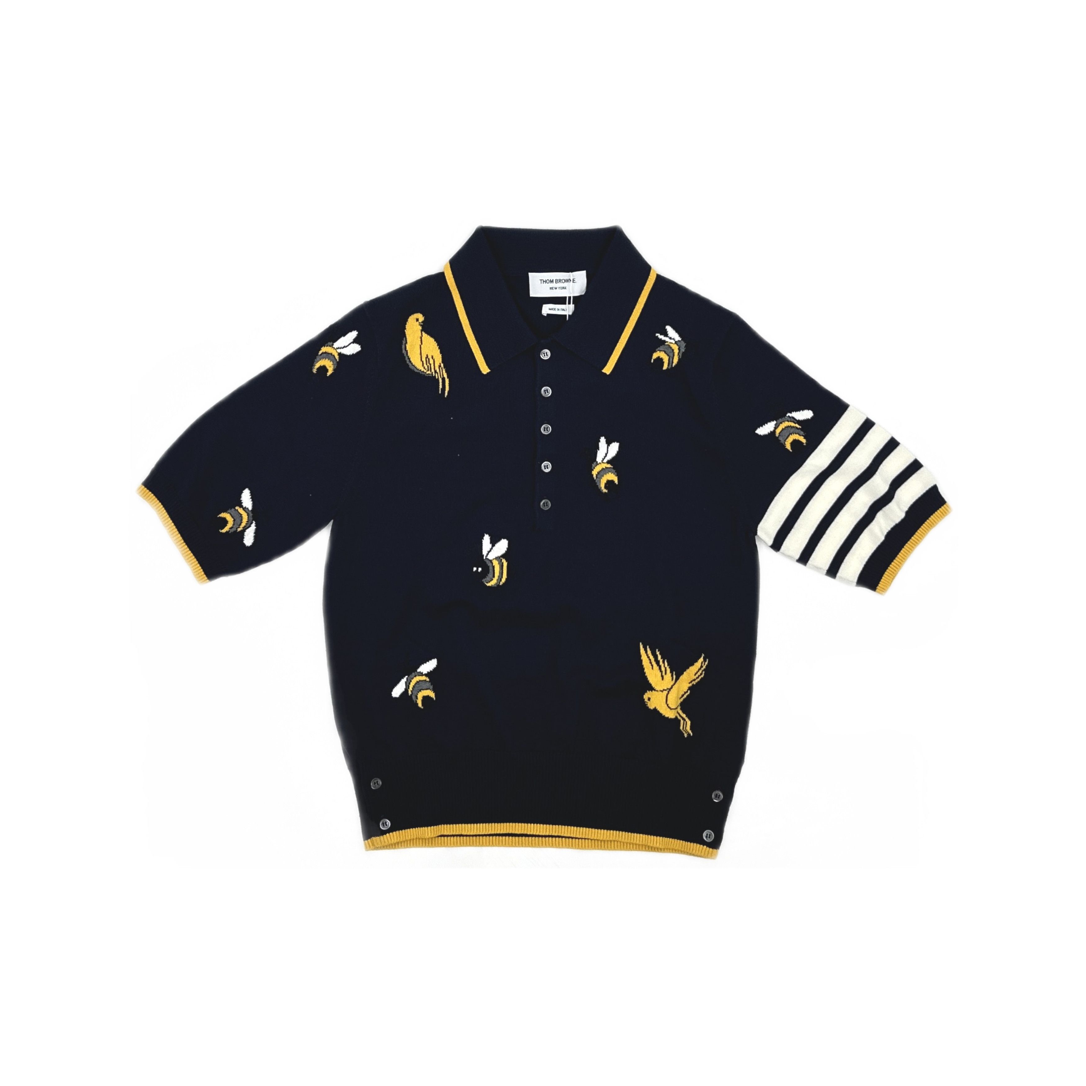 Moncler gamme blueモンクレール　ポロシャツ　トムブラウン Ｓ Moncler × Moncler Gamme Bleu × Thom Browne Moncler Gamme Bleu Thom