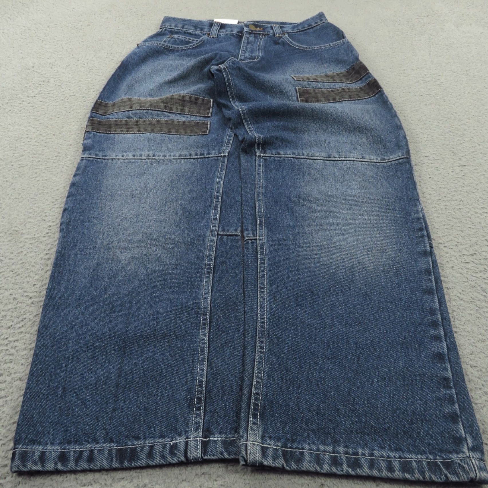 Poler VINTAGE Ice Pole Baggy Jeans Men 30x30 Y2K Embroidered Skater Grunge Wide-Leg VTG 5-Pocket Denim Blue Jeans Mens Size US 30 / EU 46 - 5 Thumbnail