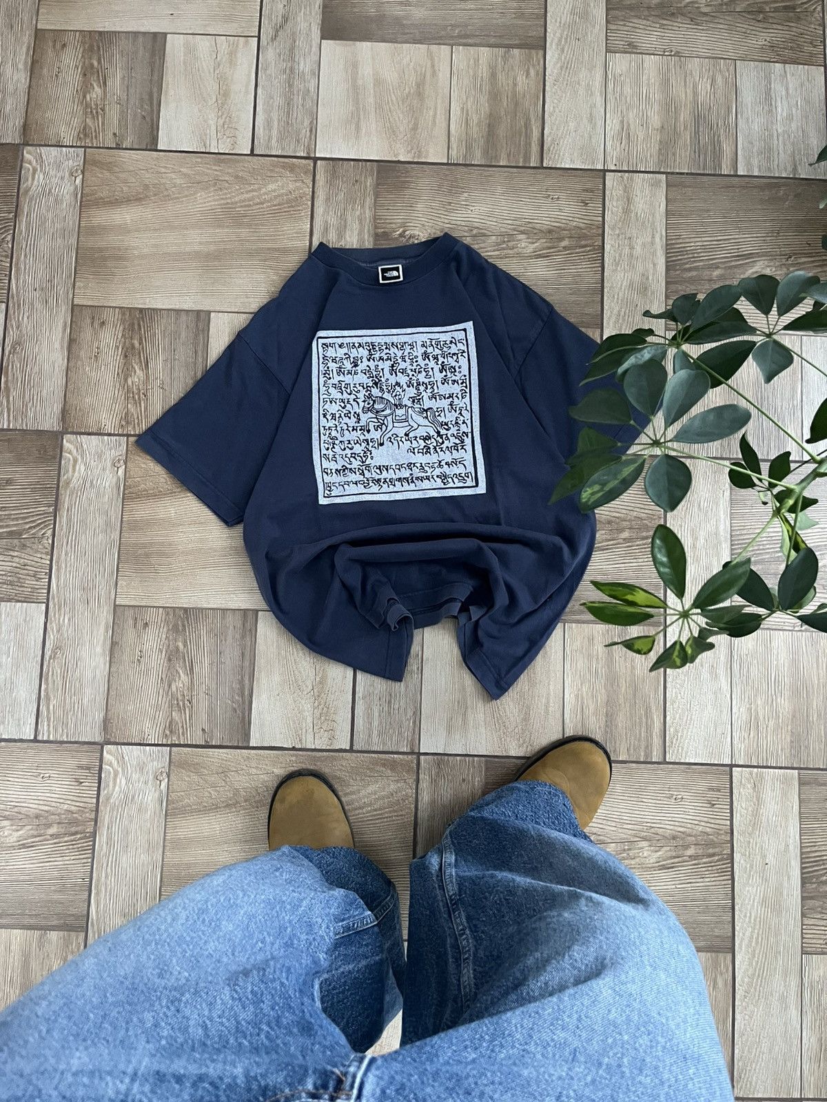 The North Face Vintage 90s The North Face Single Stitch Tee - Navy Y2K Size US L / EU 52-54 / 3 - 1 Thumbnail