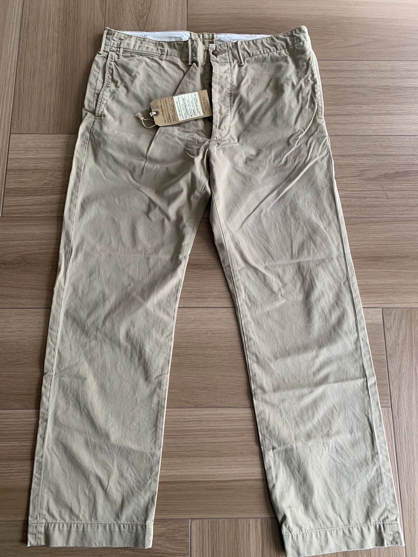 RRL Ralph Lauren RRL Slim Fit Officers Chino Pant Khaki 38 Near New Size US 38 / EU 54 - 1 Thumbnail