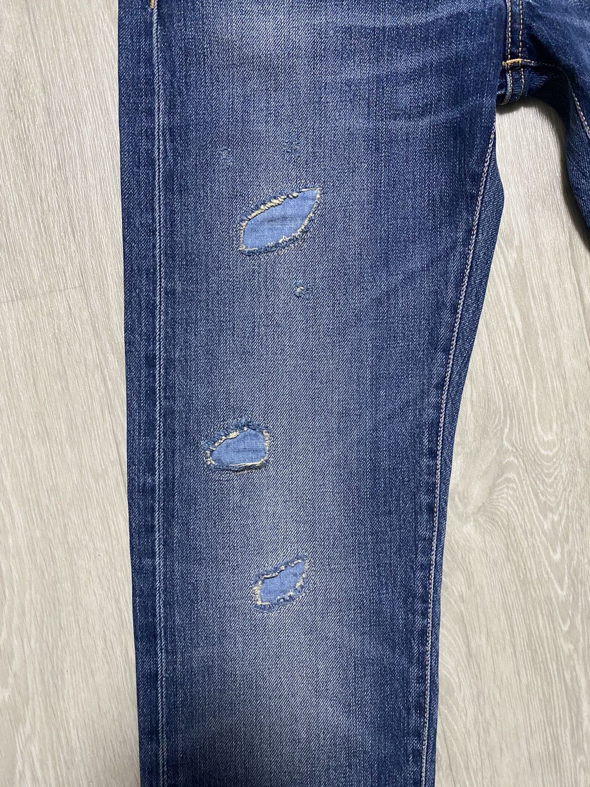 Edwin Edwin ED-80 Rainbow Selvedge Washed Patchwork Torn Denim Size US 28 / EU 44 - 6 Thumbnail