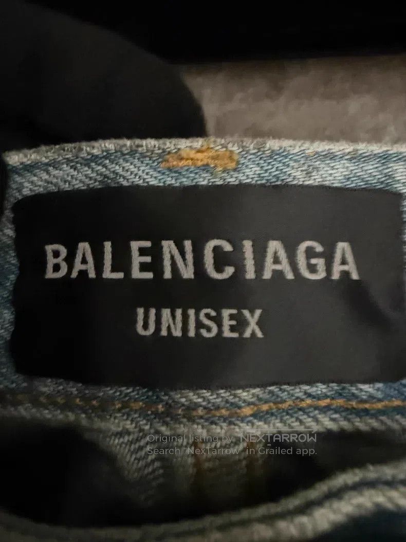 Balenciaga Balenciaga size XS Reversed Destroyed Denim Pants Size US 27 - 3 Thumbnail