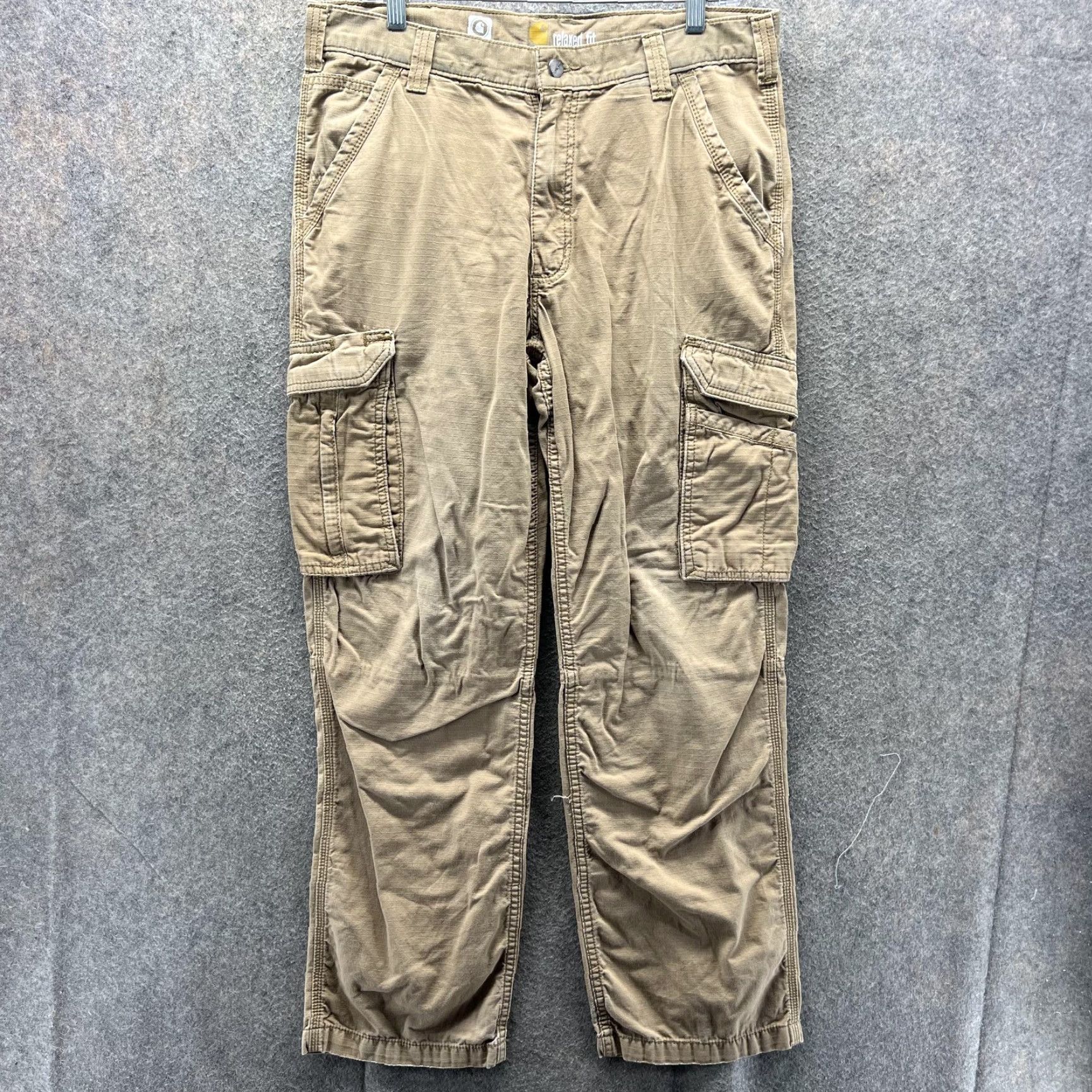 Carhartt Carhartt Force Cargo Pants Mens 34x32 Beige Relaxed Fit Workwear Utility Ripstop Pants Size US 34 / EU 50 - 2 Thumbnail