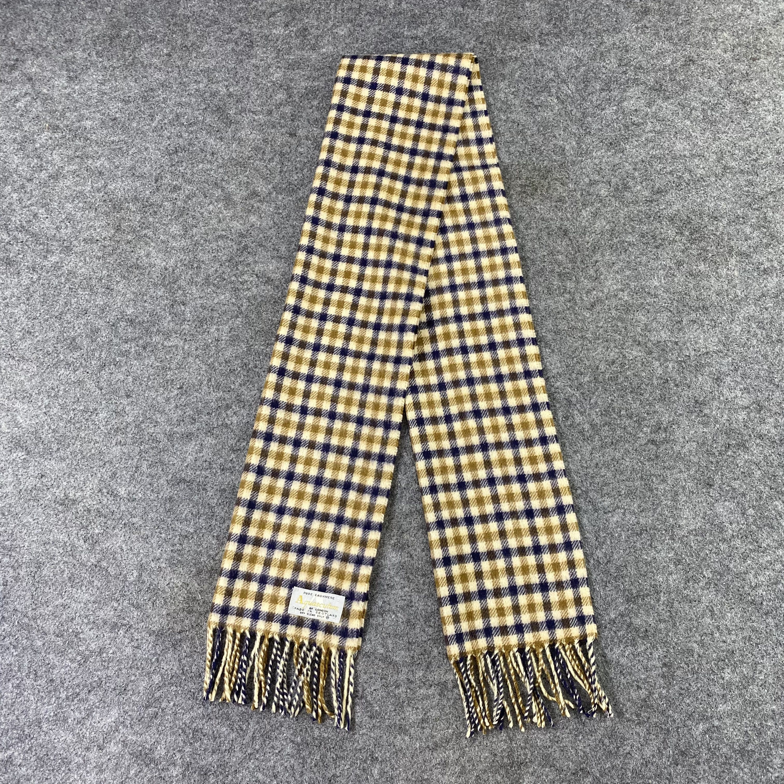 Aquascutum Aquasqutum Cashmere Muffler / Scarf / Neckwear -T1336 Size ONE SIZE - 4 Thumbnail