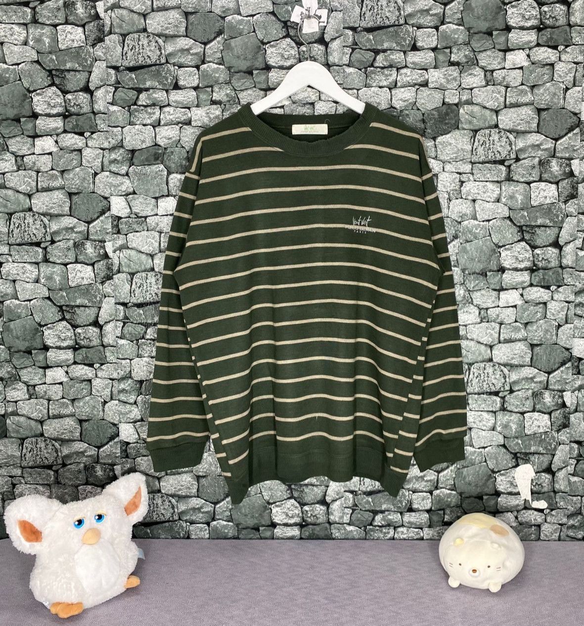 Pierre Balmain Vintage Vent Vent Pierre Balmain Paris Stripe Sweatshirt Size US L / EU 52-54 / 3 - 1 Thumbnail