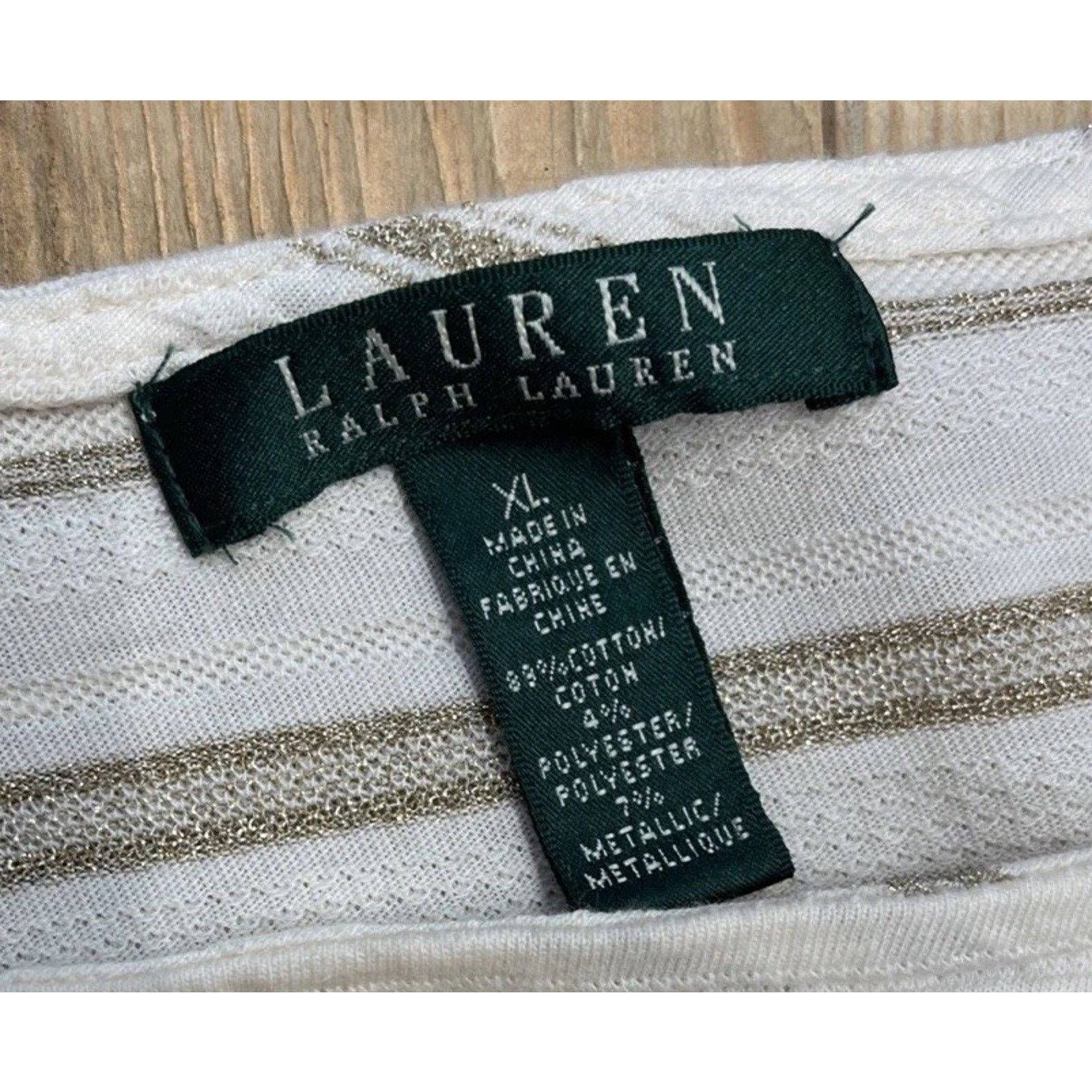 Lauren Ralph Lauren Lauren Ralph Lauren Women's Striped Shirt Blouse Brown XL Size XL / US 12-14 / IT 48-50 - 6 Thumbnail
