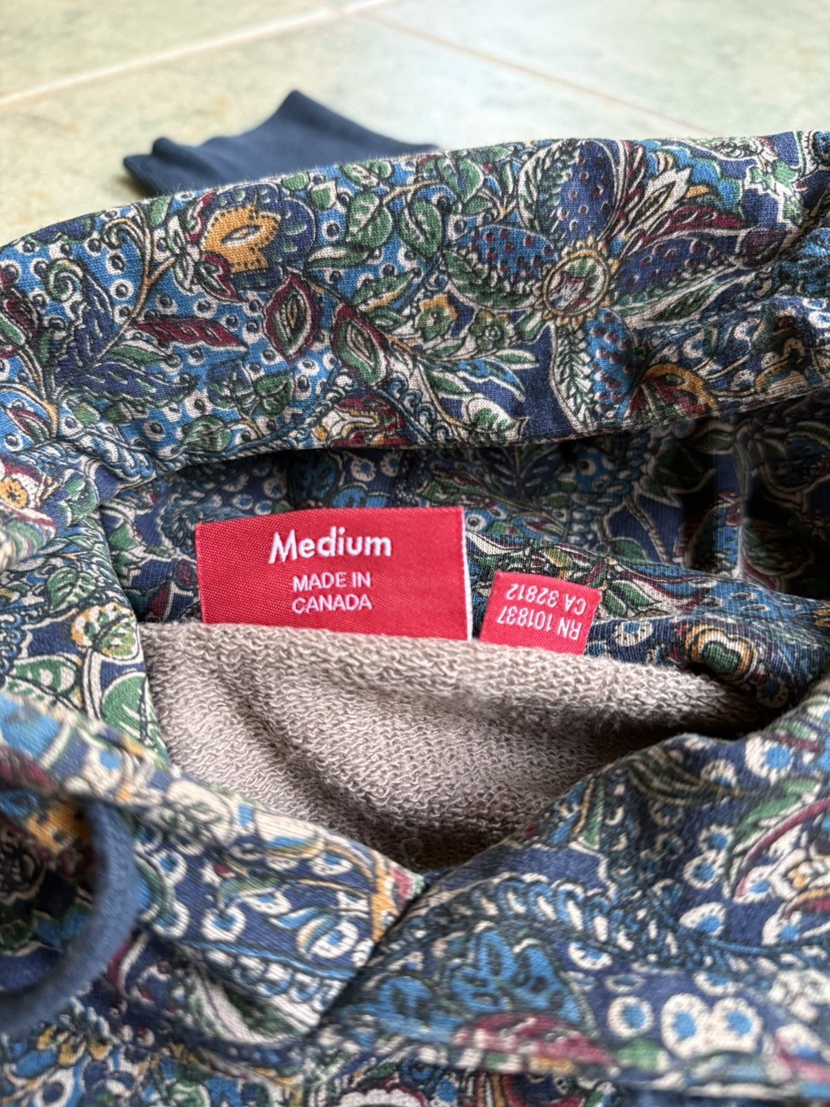 Supreme 2011 Supreme Paisley Hoodie Pullover Navy Blue Size US M / EU 48-50 / 2 - 6 Thumbnail