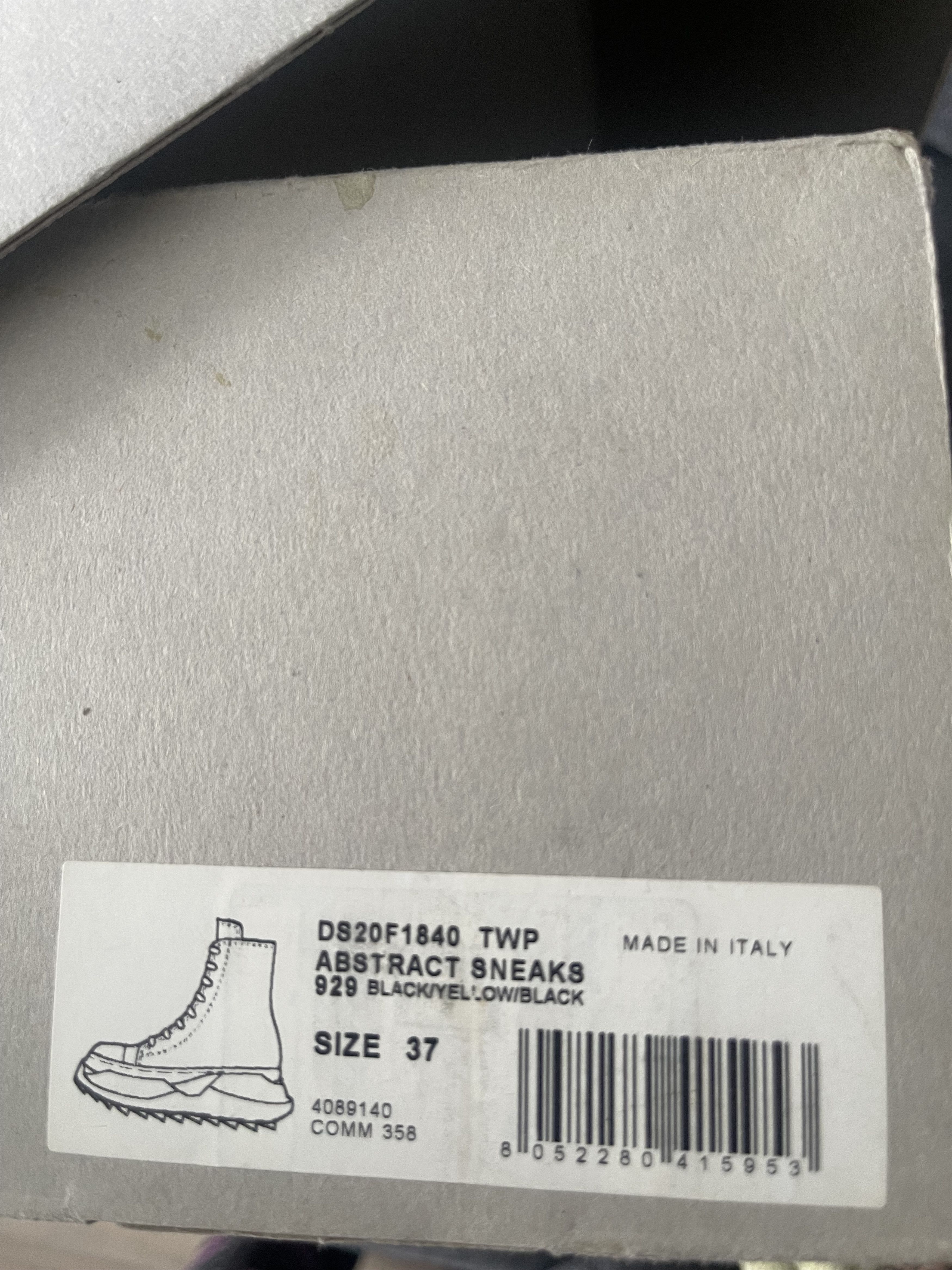 Rick Owens Drkshdw Rick Owens DRKSHDW Abstract Ramones Black and Yellow SS21 Size US 7 / IT 37 - 6 Thumbnail