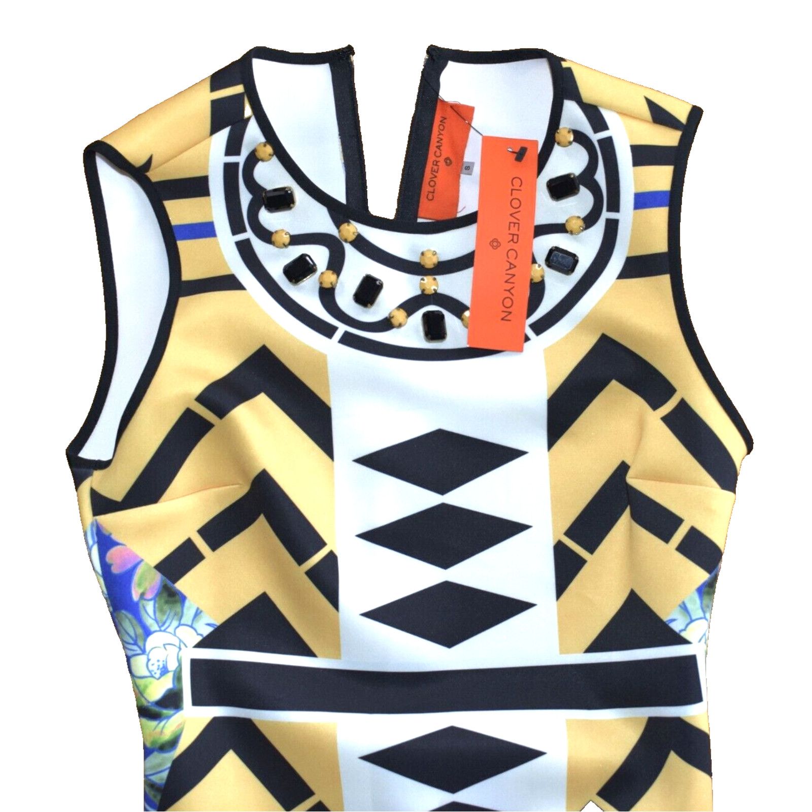 Clover Canyon NWT CLOVER CANYON Gem Embellished Neoprene Bodycon Dress S Size S / US 4 / IT 40 - 5 Thumbnail