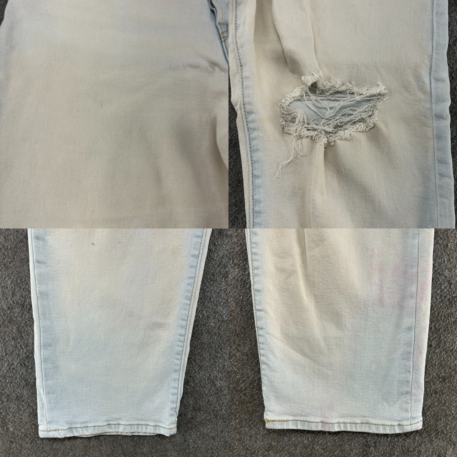 Levi's Levi's Jeans 31x27 Blue Light Wash Distressed 501 Ribcage Ankle Womens Regular Cotton Lyosil Versatile 80s 90s Retro Size 24" / US 00 / IT 34 - 8 Thumbnail