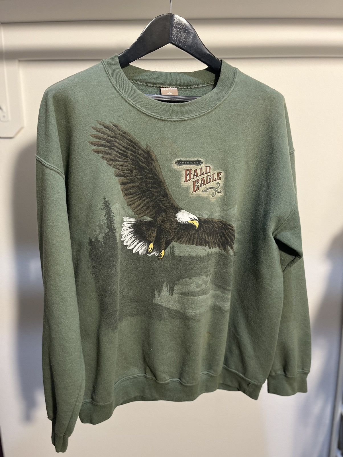 Vintage Vintage 90s Bald Eagle Animal Nature Sweater Crewneck Size US L / EU 52-54 / 3 - 1 Thumbnail