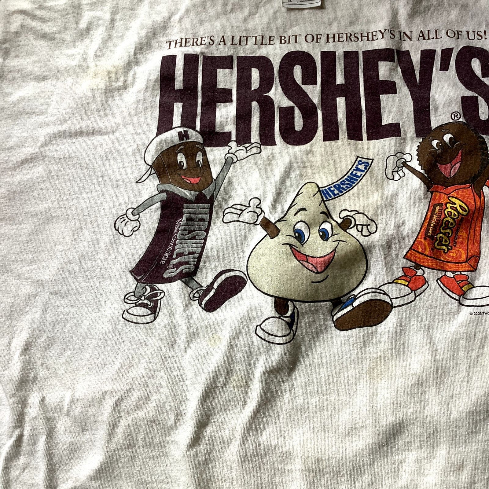 Fruit Of The Loom "There's a Little Bit of Hershey's in all of Us" VTG T-shirt Size US XL / EU 56 / 4 - 2 Thumbnail