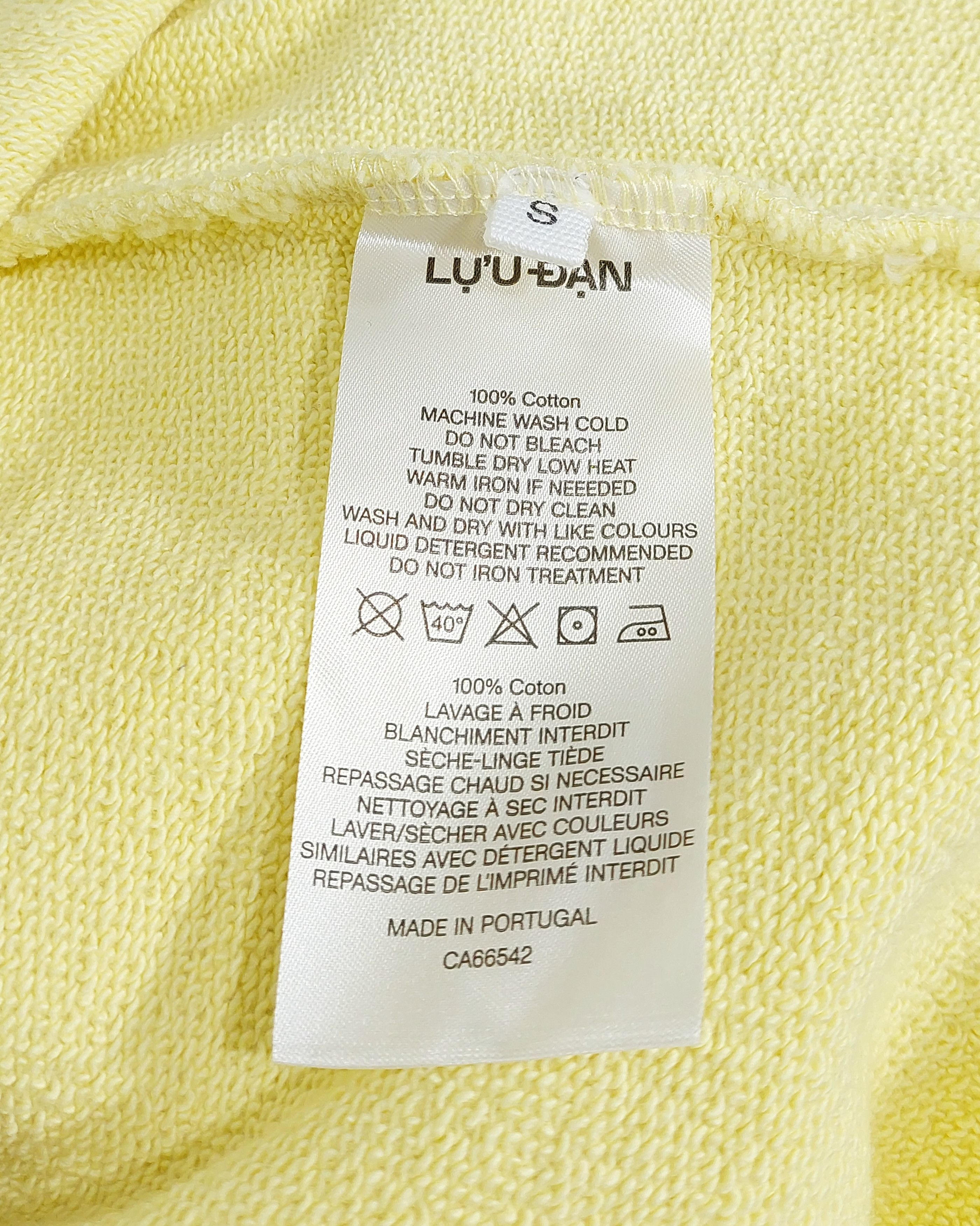 LUU DAN serpent emblem hoodie - yellow S Size US S / EU 44-46 / 1 - 3 Thumbnail