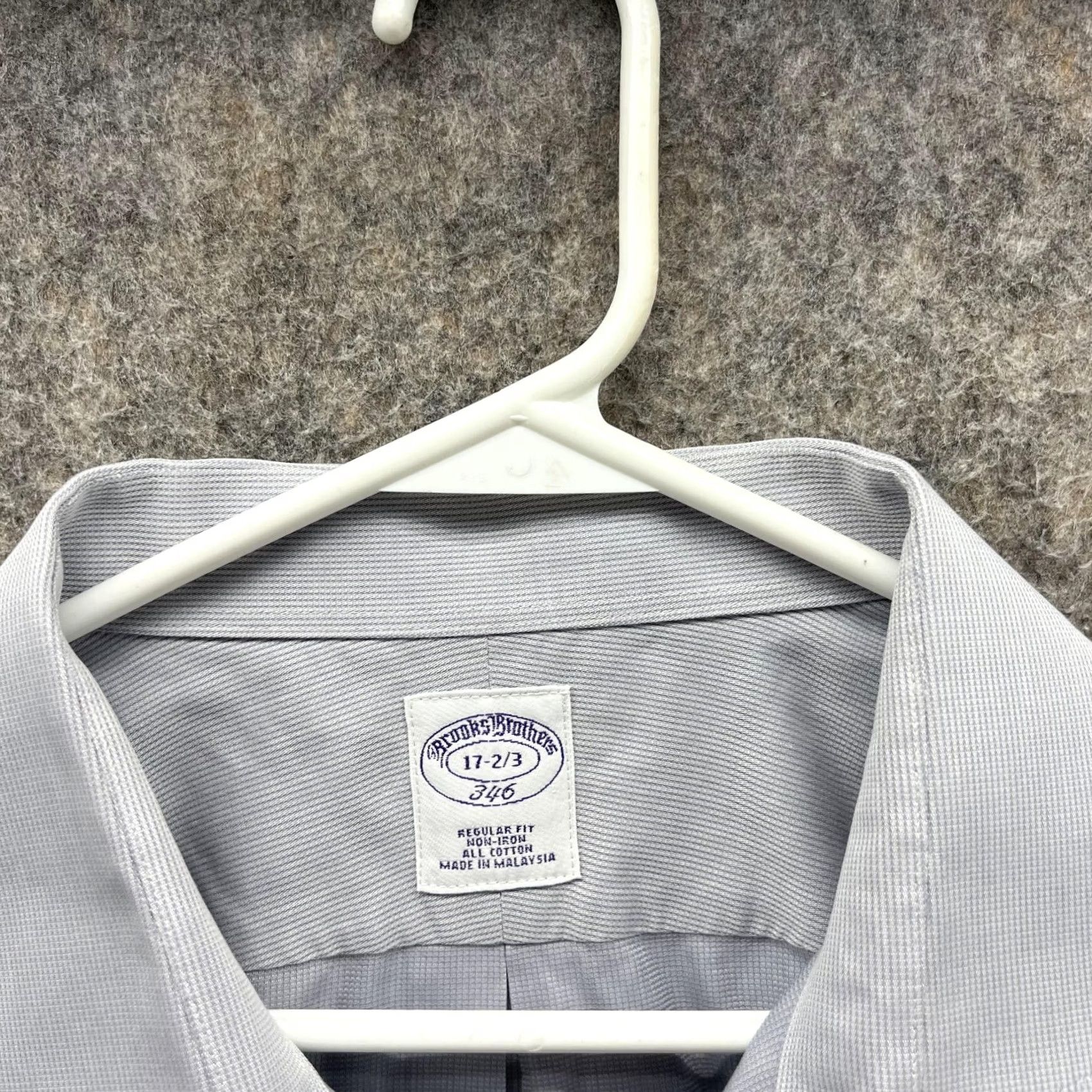 Brooks Brothers Brooks Brothers 346 Shirt Men 17 2/3 Adult Gray Button-Down Regular Fit Size US XL / EU 56 / 4 - 5 Thumbnail