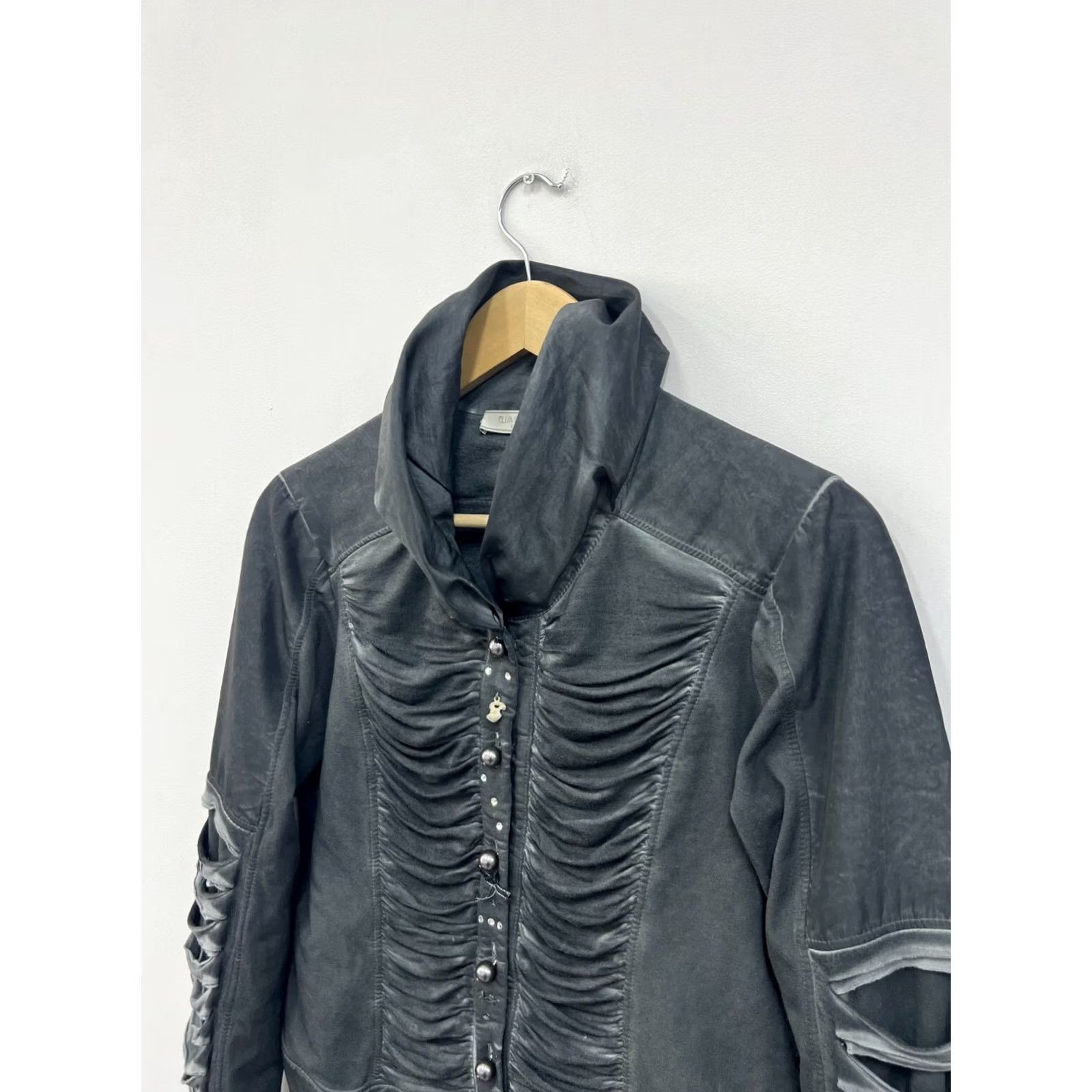 Vintage Elisa Cavaletti Blazer Women M Gray Blazer Button Shirt Style 90s Modern Vintage No N/A Size M / US 6-8 / IT 42-44 - 5 Thumbnail