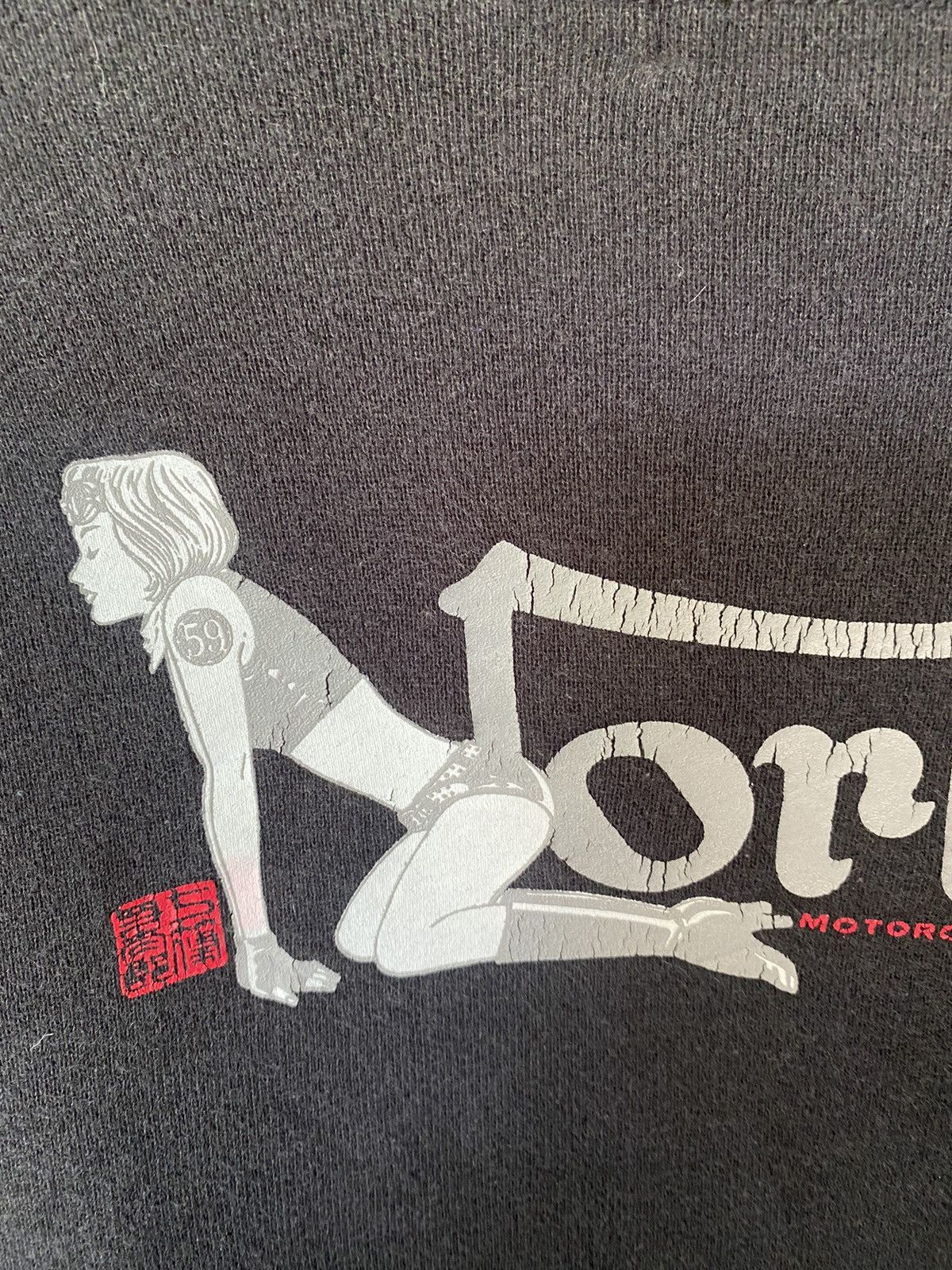 Japanese Brand Vtg Norton Pin up girl sex logo Rare Size US M / EU 48-50 / 2 - 6 Thumbnail