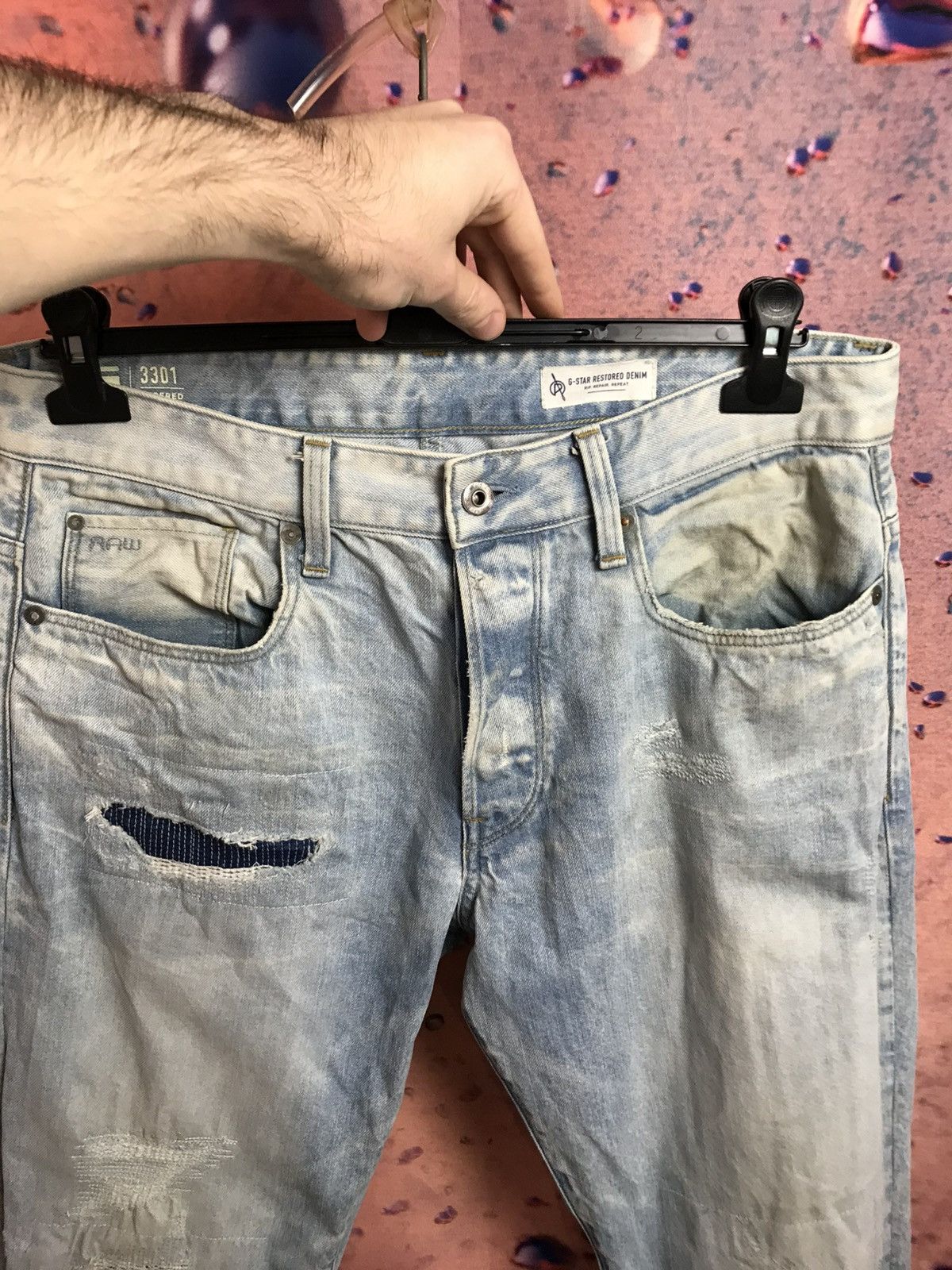 G-Star G Star Raw distressed denim jeans Size US 33 - 6 Thumbnail