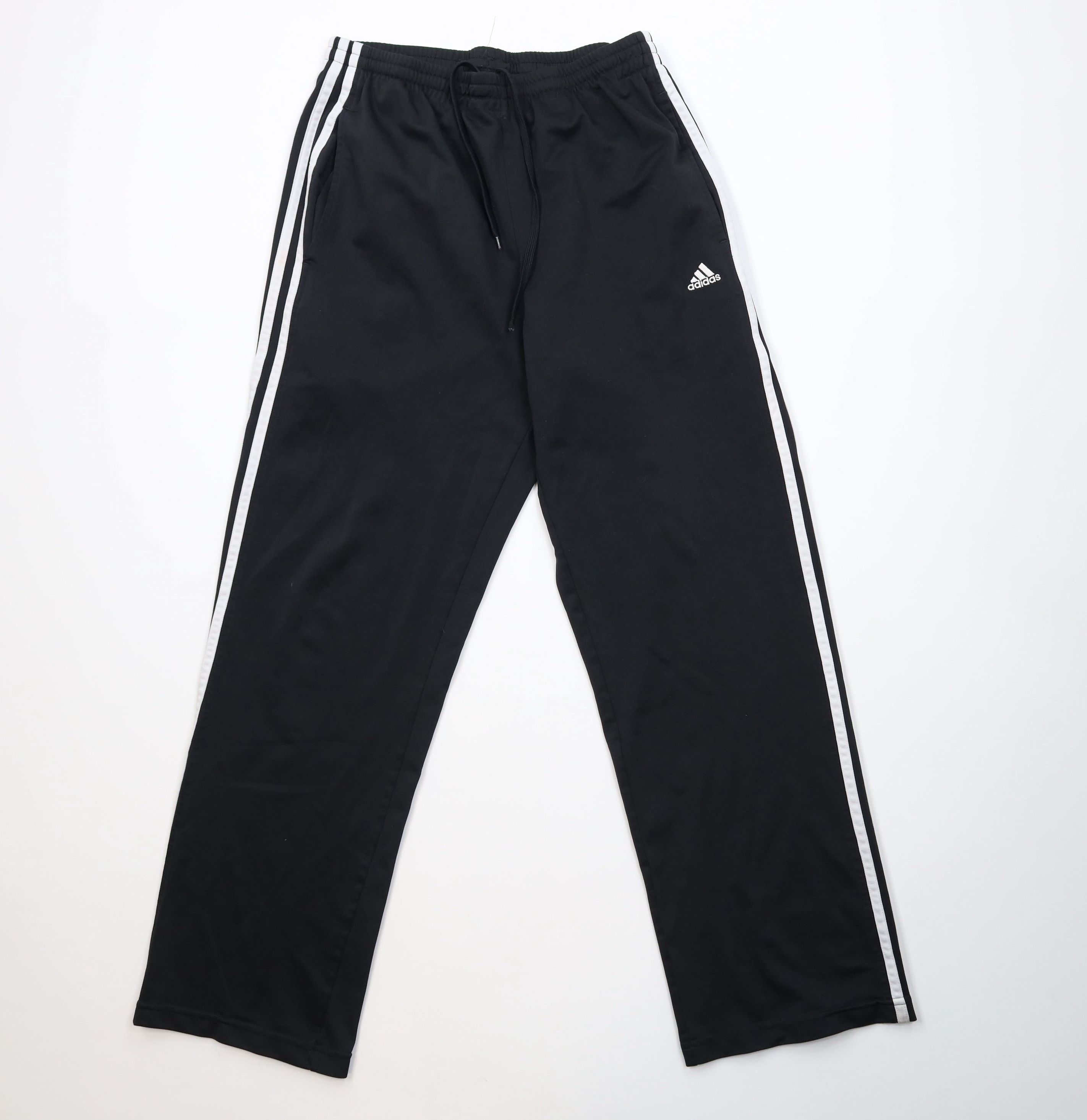 Adidas Vintage Y2K Adidas Striped Wide Leg Sweatpants Pants Black Size US 34 / EU 50 - 1 Thumbnail