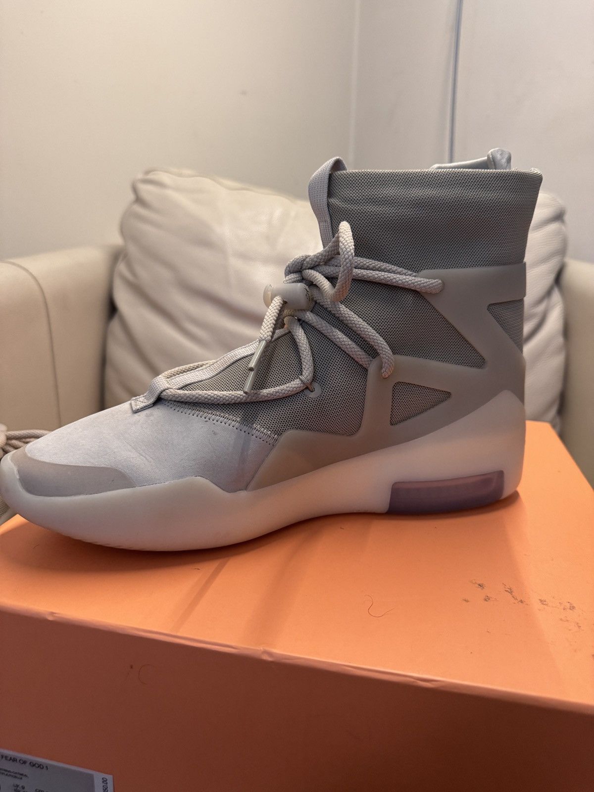 Fear of God × Nike Nike x Fear of god- Air fear of god 1 Oatmeal Size US 10 / EU 43 - 9 Thumbnail