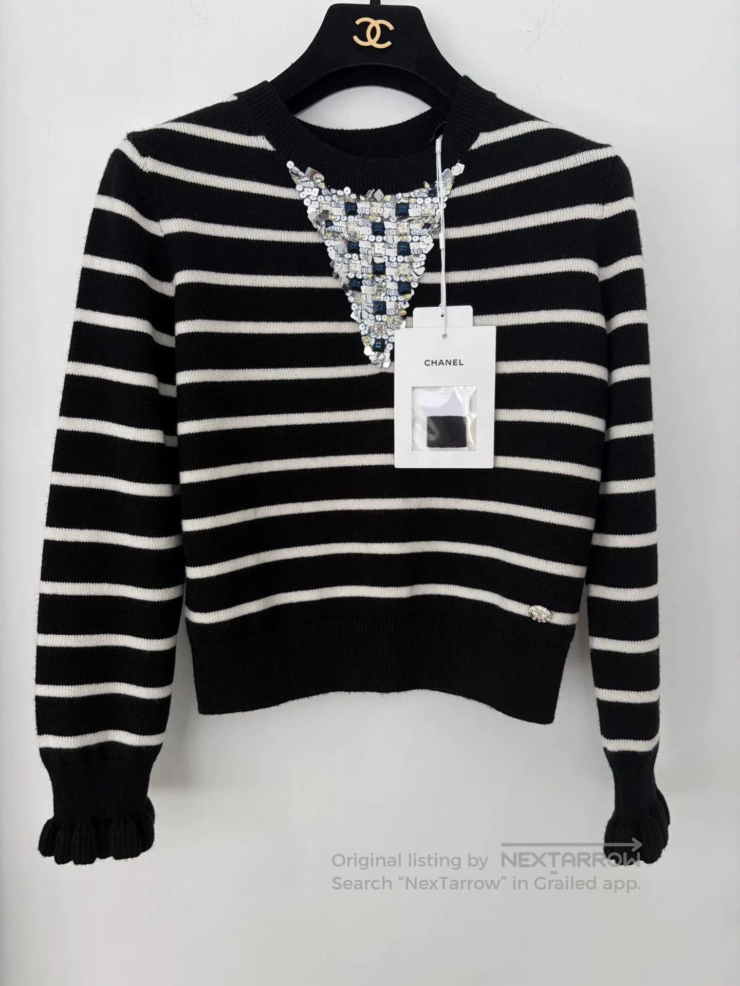 Chanel Chanel 23C Striped Backless Knit Top. Size US XS / EU 42 / 0 - 1 Thumbnail