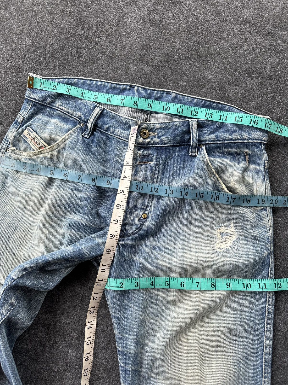 Diesel Vintage Diesel Industries Faded Wash Denim Size 31 D100 Size US 31 - 4 Thumbnail