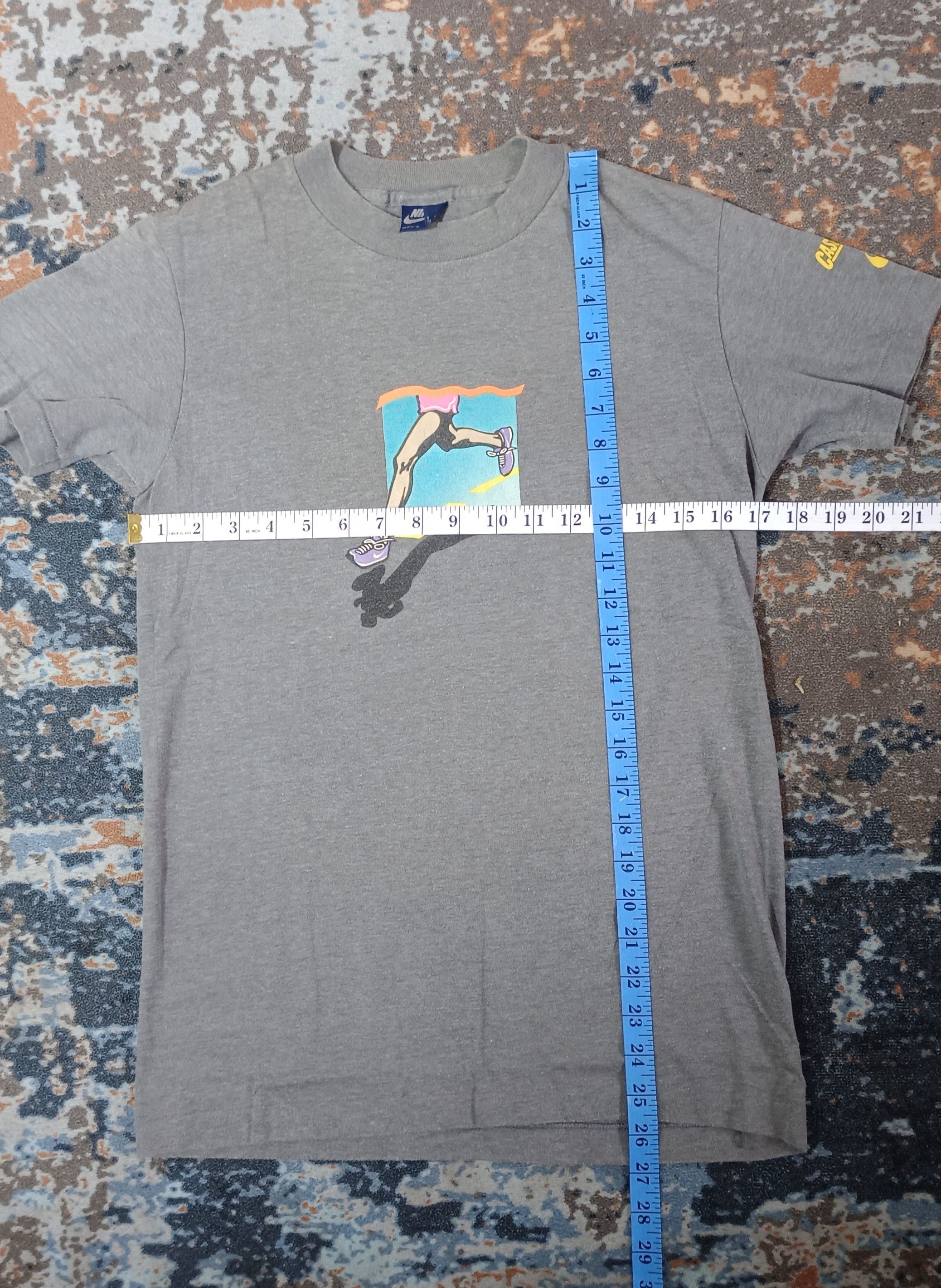 Nike × Vintage Vintage 80s🔥 Nike Running Short Sleeve Shirt Size US S / EU 44-46 / 1 - 9 Thumbnail