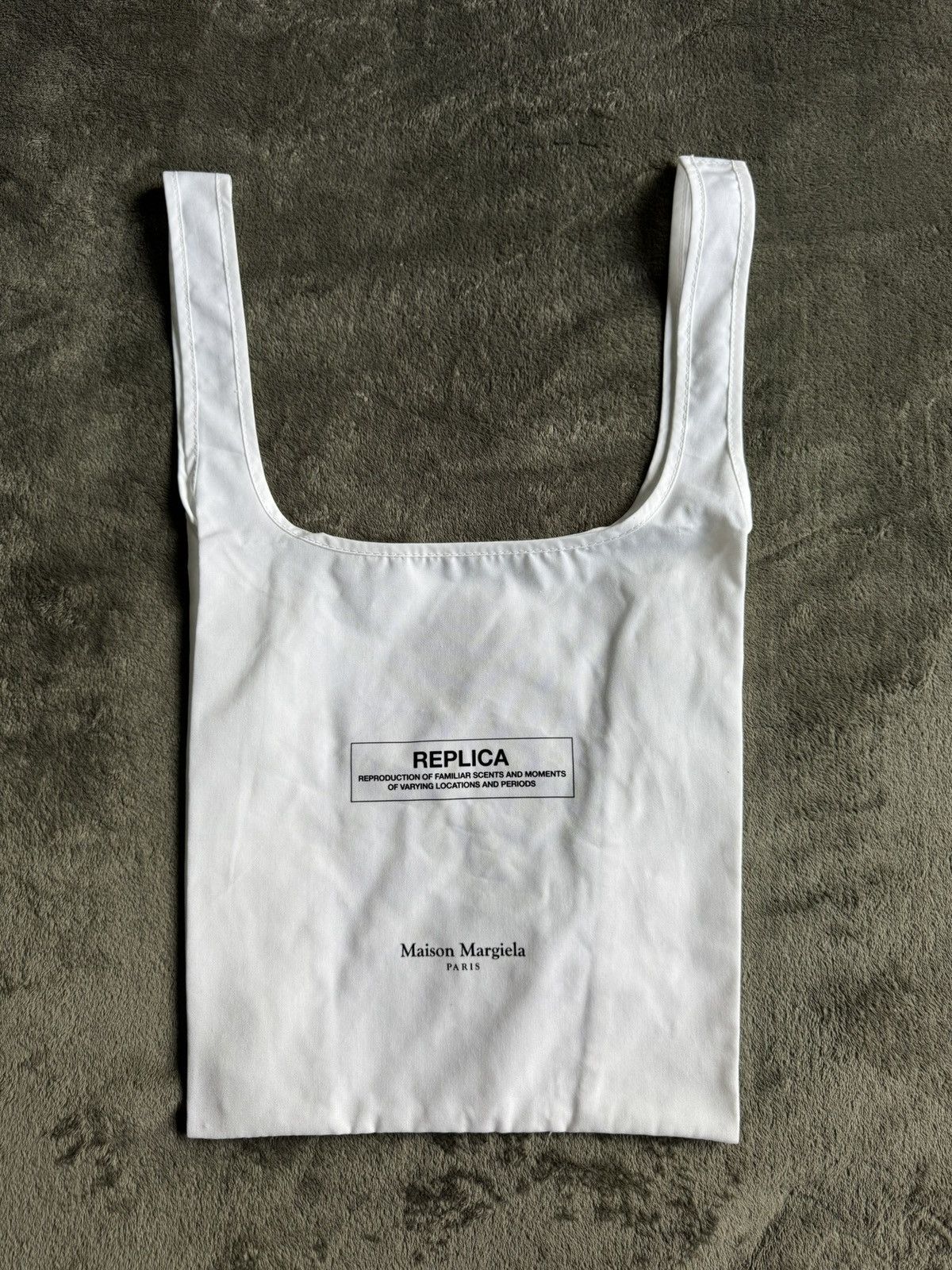 Archival Clothing x Maison Margiela Replica Tote Cotton Bag in White, Men's