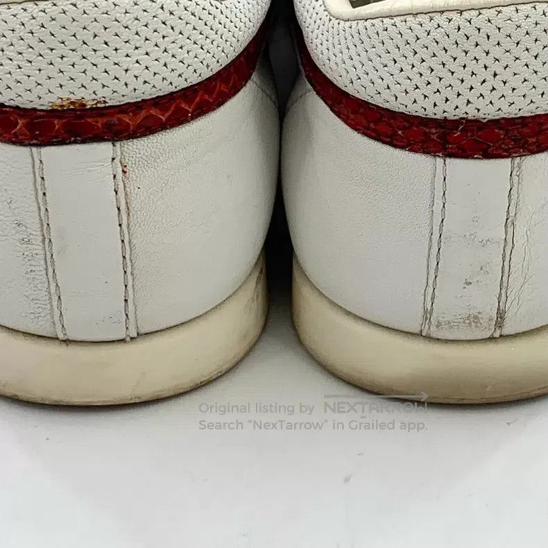 Gucci Gucci White striped webbing lace-up casual flat board shoe Size US 5.5 / IT 35.5 - 8 Thumbnail