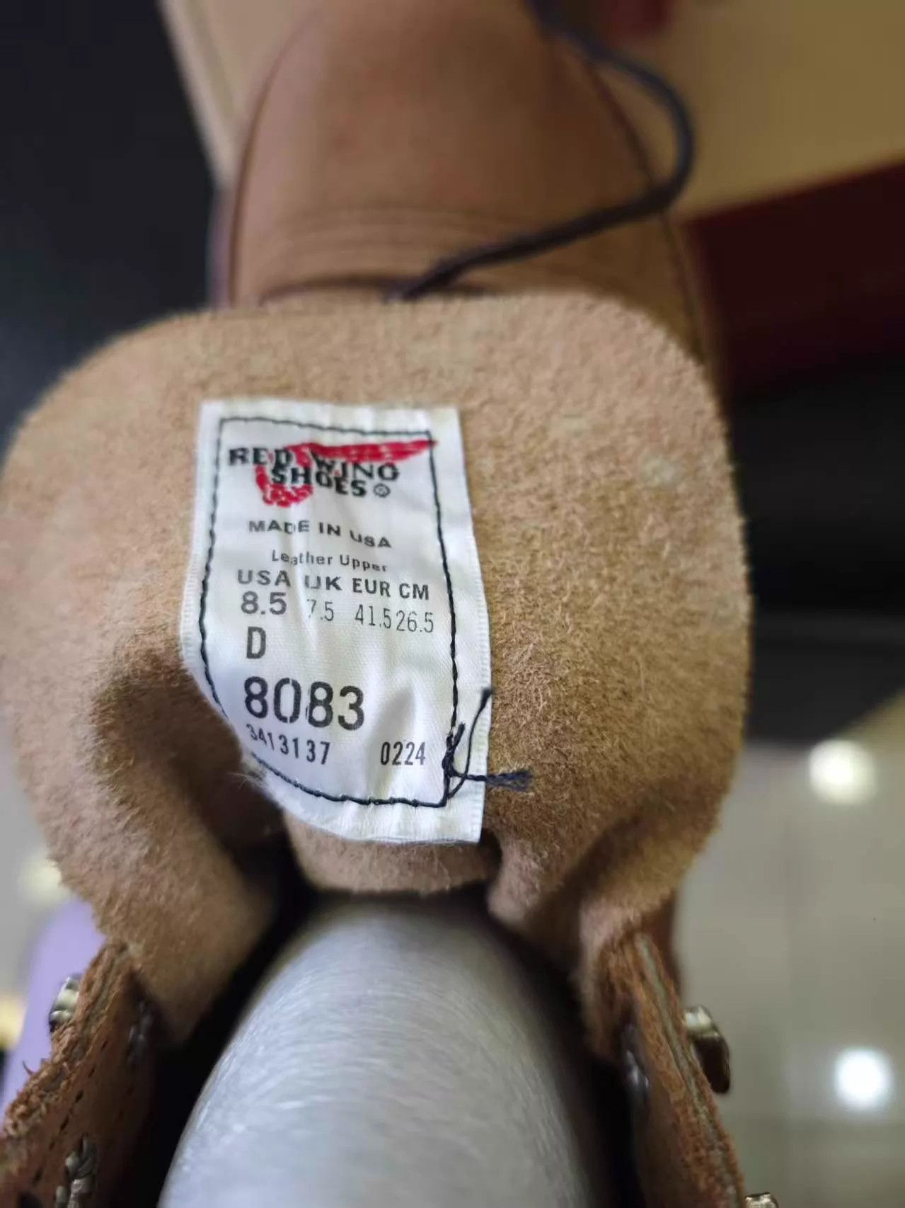 Red Wing Red Wing 8083 6-inch Tan Suede Leather Work Boot 8.5D Size US 8.5 / EU 41-42 - 5 Thumbnail