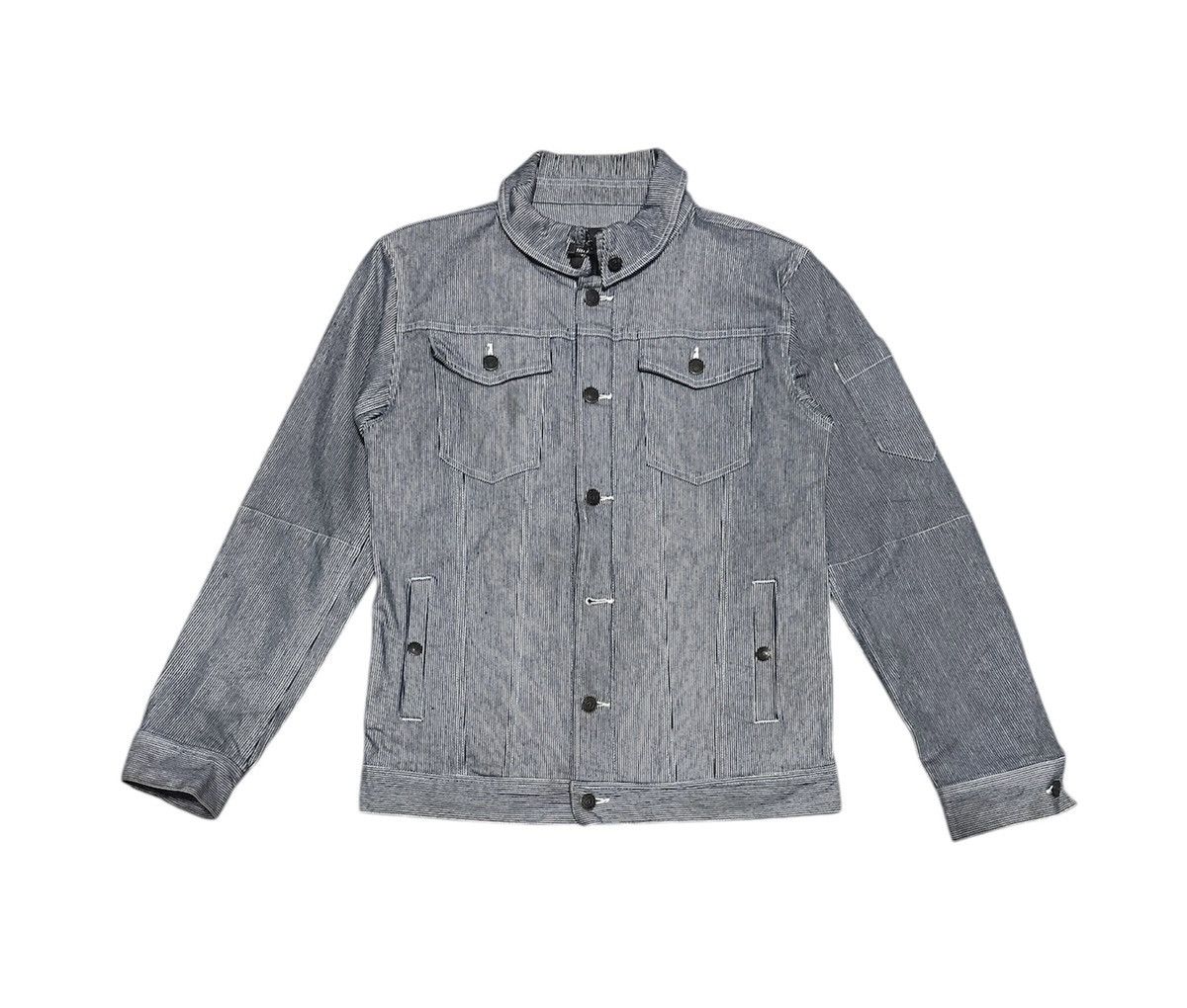 Japanese Brand Vintage Japanese Hickory Denim Jacket By Carabiner Tough Size US L / EU 52-54 / 3 - 1 Thumbnail