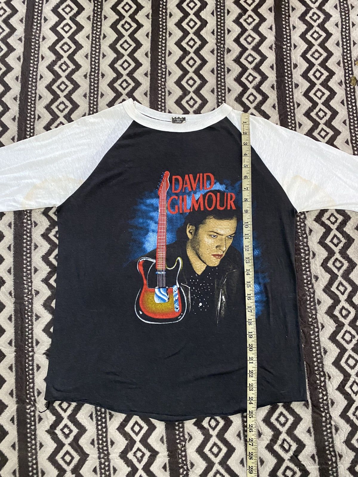 Band Tees × Vintage Vintage David Gilmour Tour 84's Raglan Tee Size US L / EU 52-54 / 3 - 11 Thumbnail