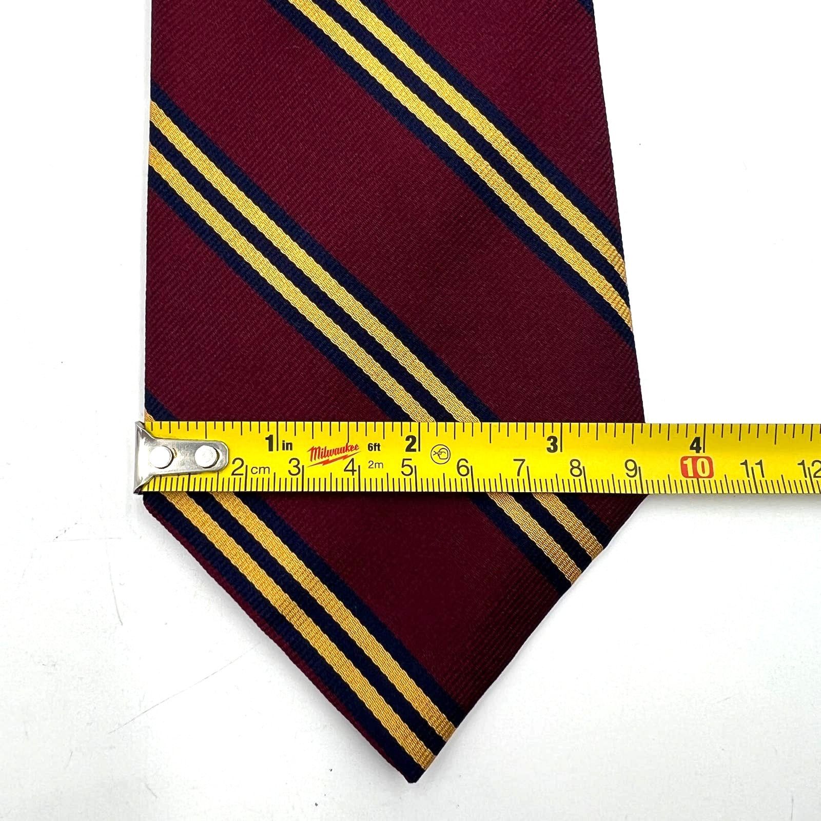 Polo Ralph Lauren Vintage Polo Ralph Lauren Silk Tie Burgundy Red Solid Stripe Size ONE SIZE - 7 Thumbnail