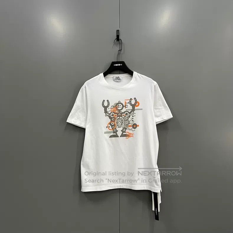 Hermes Hermes Robot Print Short Sleeve Size US L / EU 52-54 / 3 - 1 Thumbnail