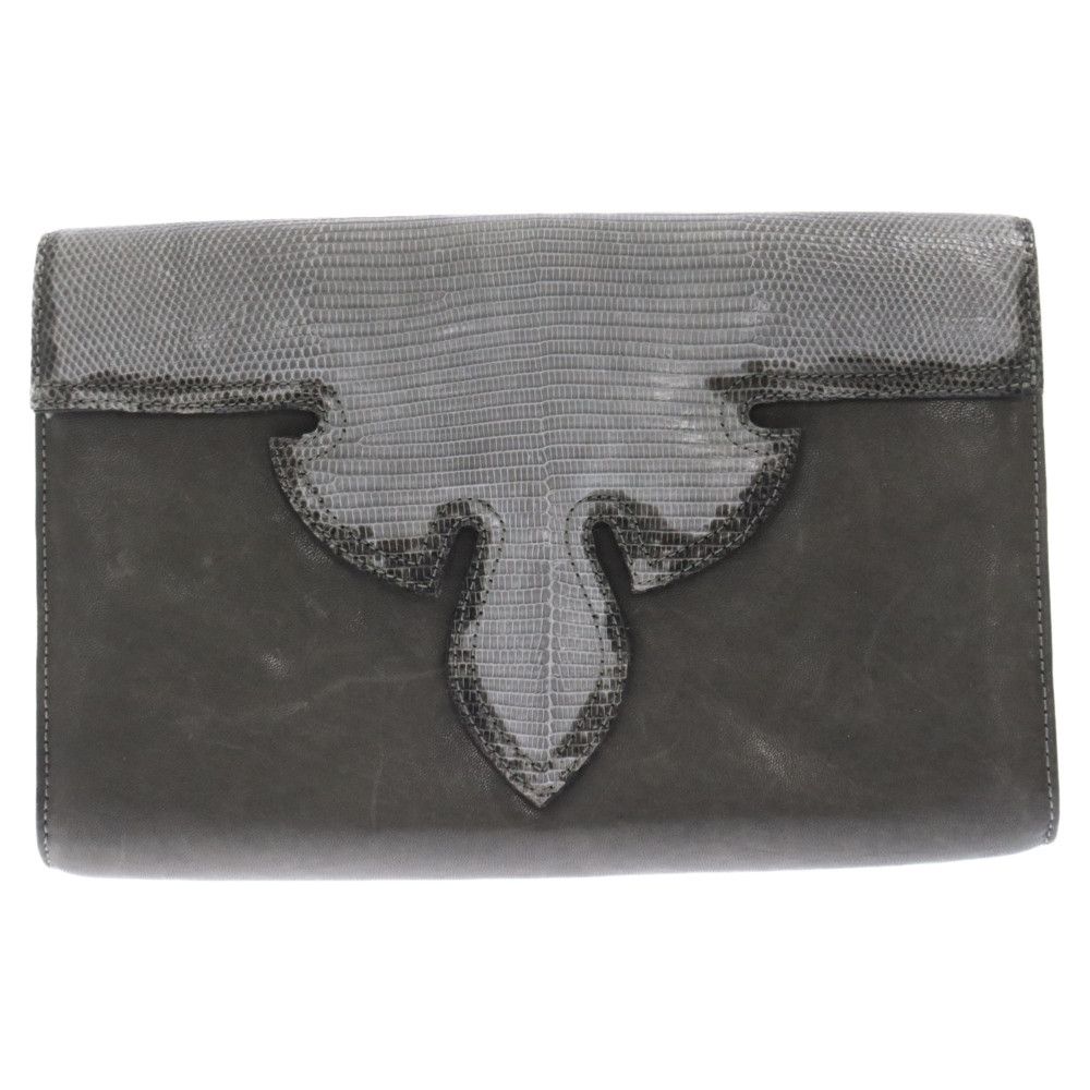 image of Chrome Hearts Flare Switch Clutch in Grey, Men's