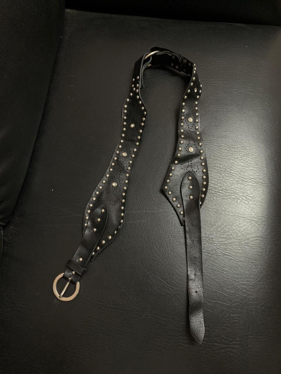 If Six Was Nine Black punk studded ring belt Size ONE SIZE - 1 Thumbnail