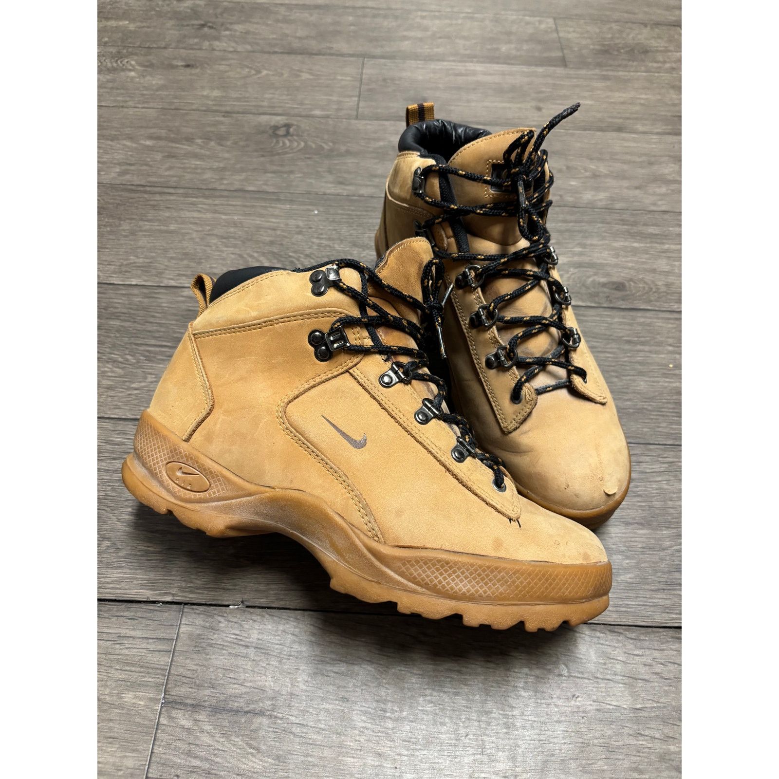 Nike × Vintage Vintage Nike ACG Leather Hiking Boots Tan Sz 