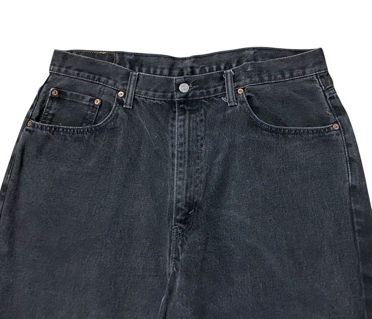 Levi's Rare Design Vintage Levis Super Black Lot 550 Jeans 2000s Size US 37 - 3 Thumbnail