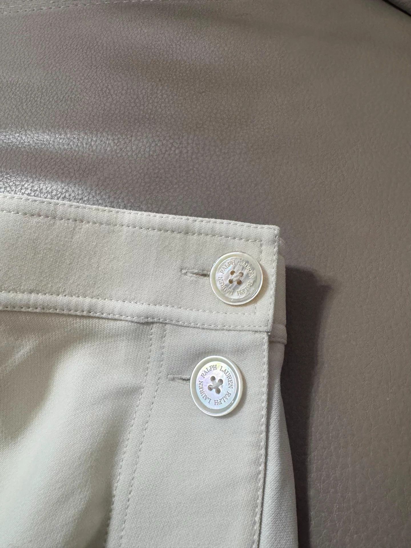 Polo Ralph Lauren Ralph Lauren Purple Label Cream Wool Crepe Skirt 4 NWT Size 28" / US 6 / IT 42 - 5 Thumbnail