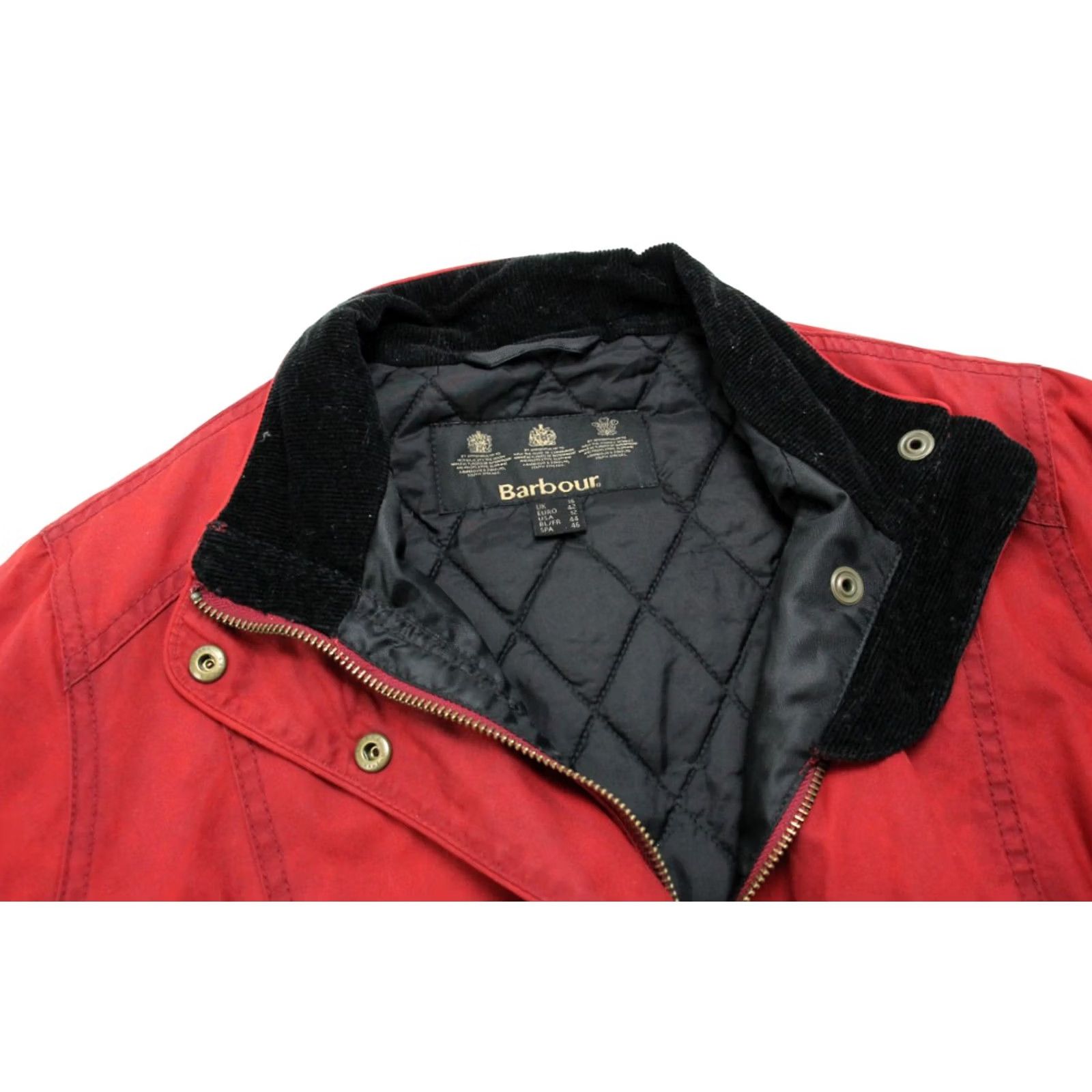 Barbour BARBOUR Winter Ferndown Jacket Women UK 16 High Neck Lined Two Way Zip Red Jacket Size XXL / US 16-18 / IT 52-54 - 5 Thumbnail