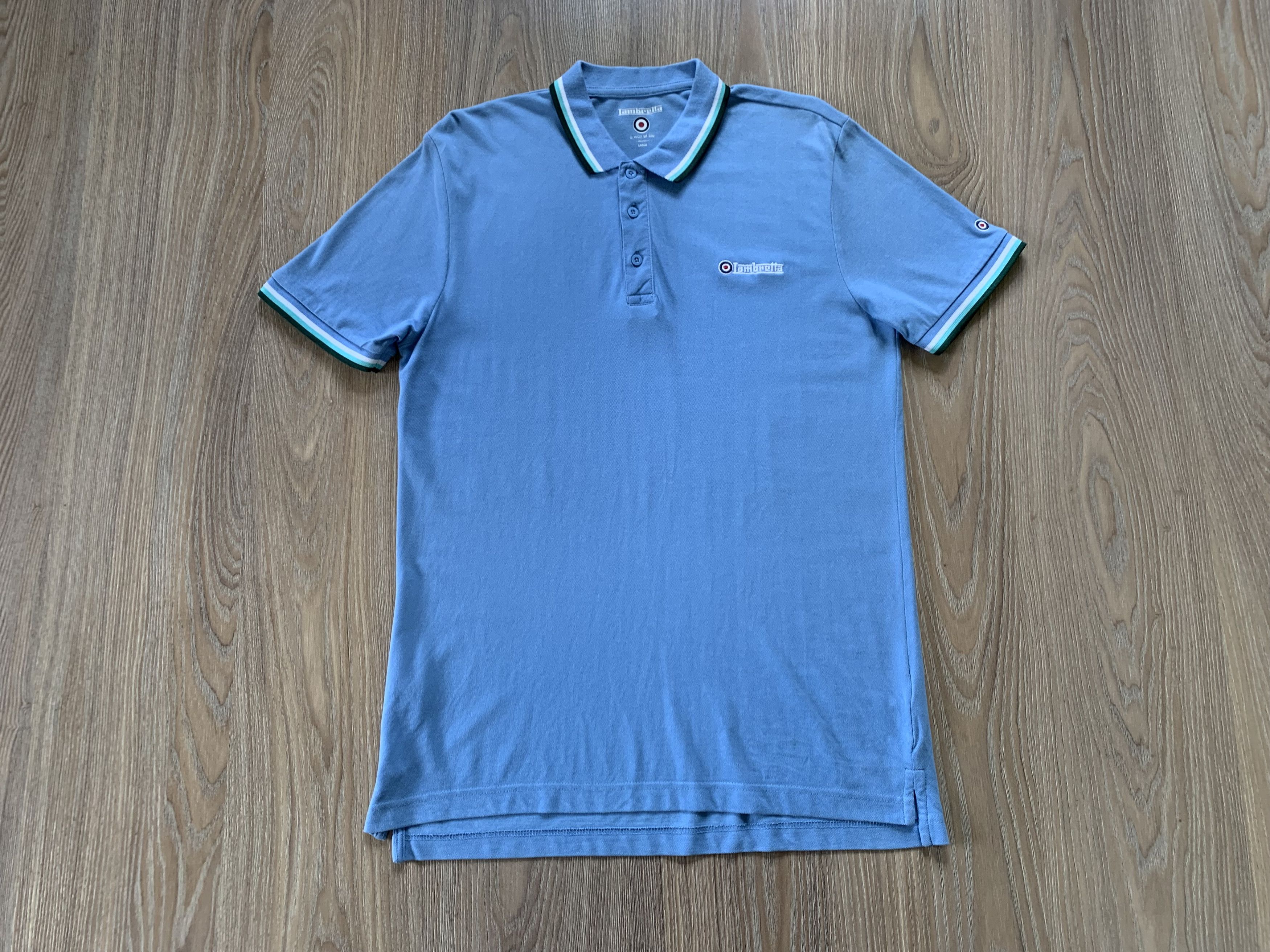 Japanese Brand × Lambretta Lambretta Cotton Light Blue Polo T Shirt Size US L / EU 52-54 / 3 - 2 Thumbnail