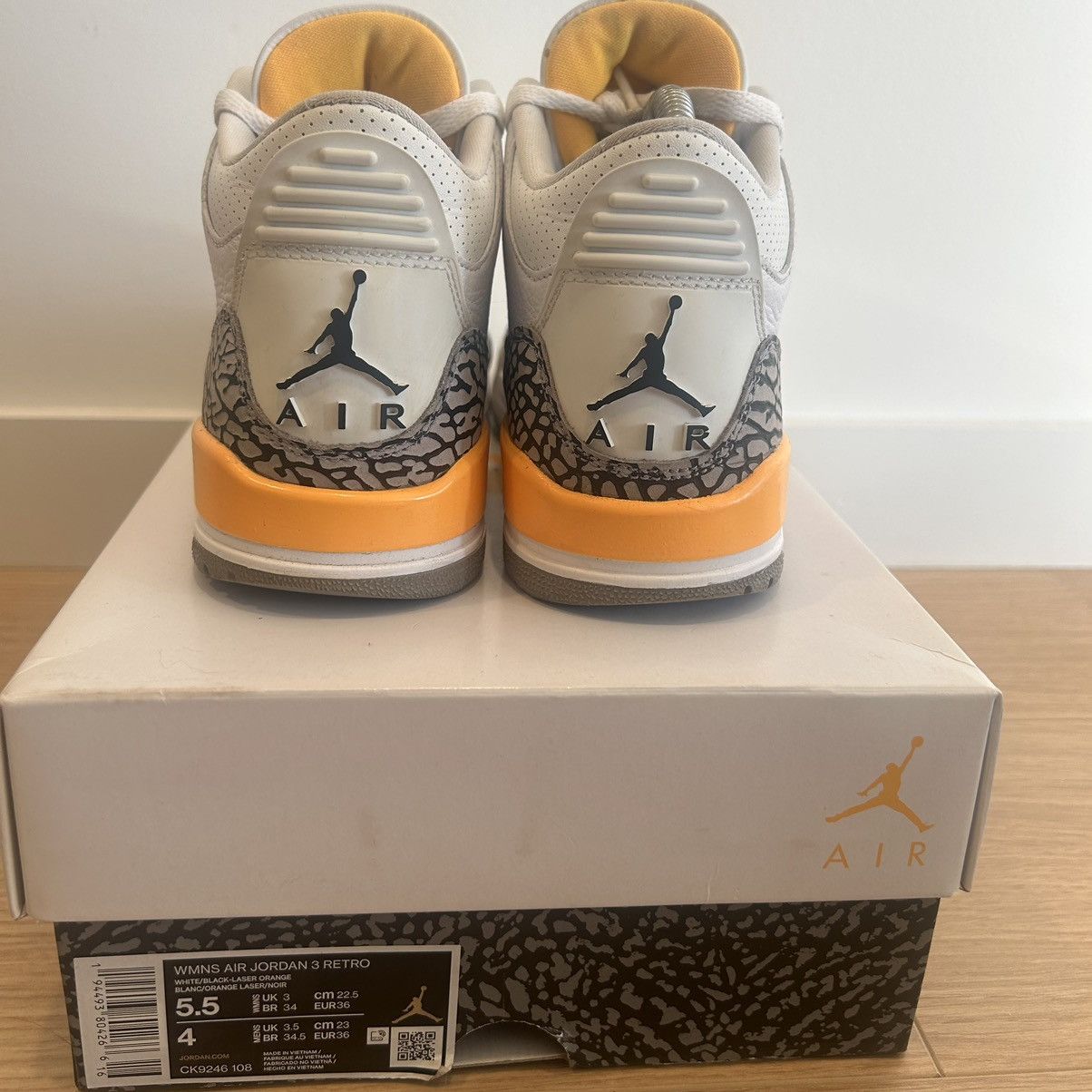 Jordan Brand Jordan 3 Laser Orange Size US 5.5 / IT 35.5 - 5 Thumbnail