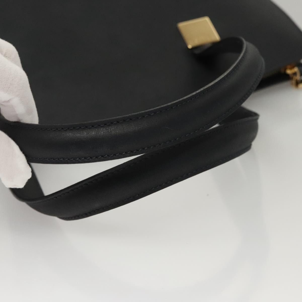 Celine CELINE Hand Bag Leather Navy Gold Size ONE SIZE - 7 Thumbnail