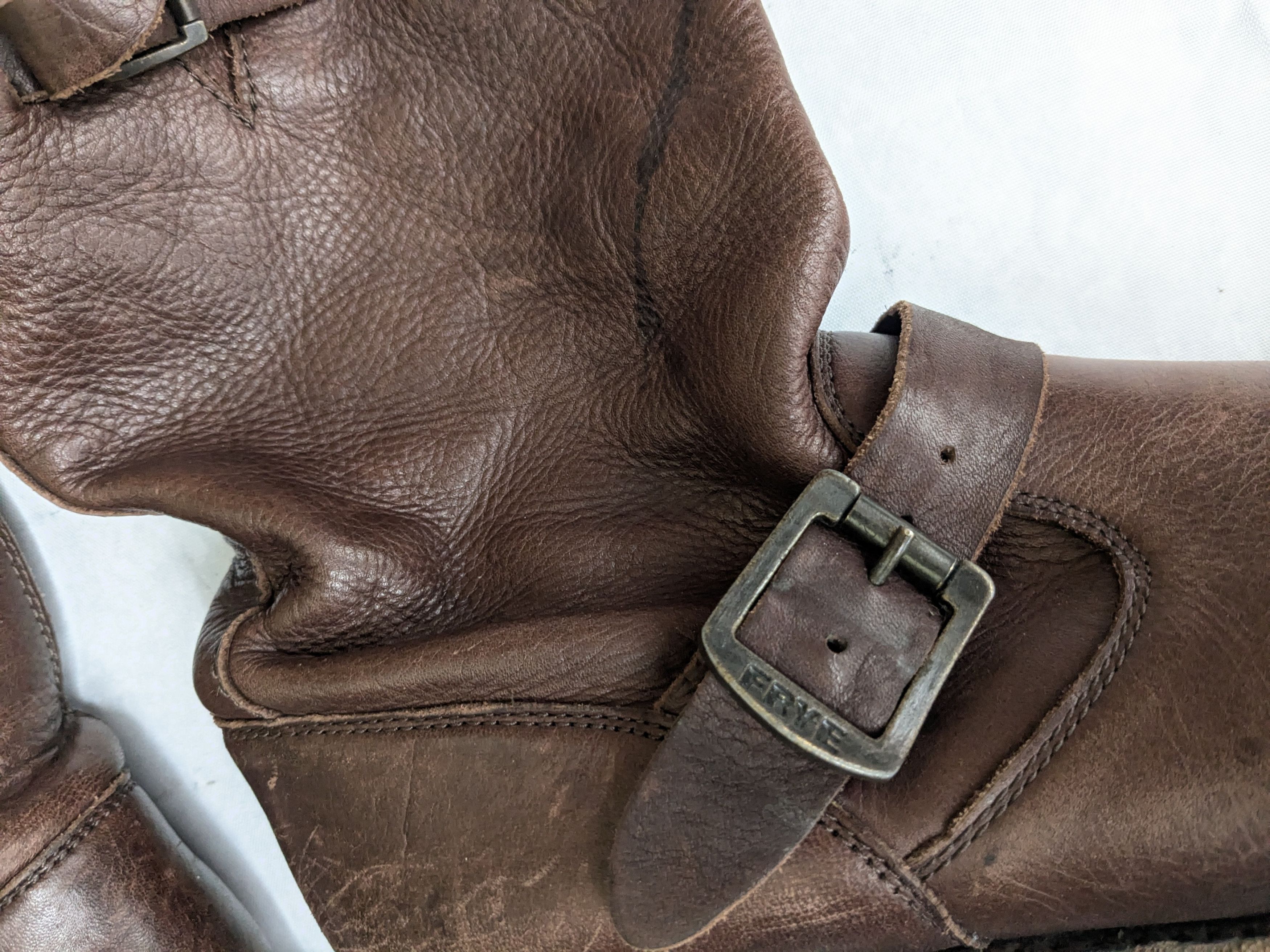 Frye Frye Engineer Boots 8.5 M Brown Leather Buckle Size US 8.5 / EU 41-42 - 8 Thumbnail