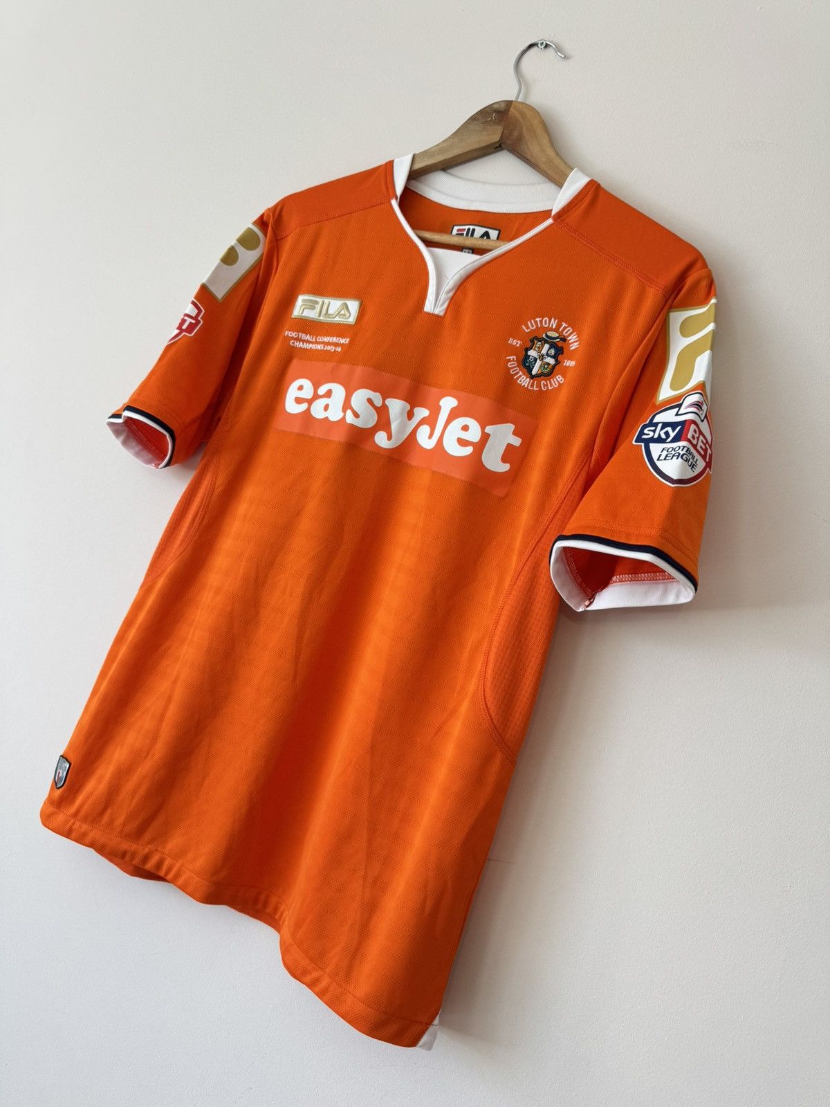 Fila McNulty #5 Luton Town 2014-2015 Home Soccer Jersey Shirt Kit Size US M / EU 48-50 / 2 - 5 Thumbnail