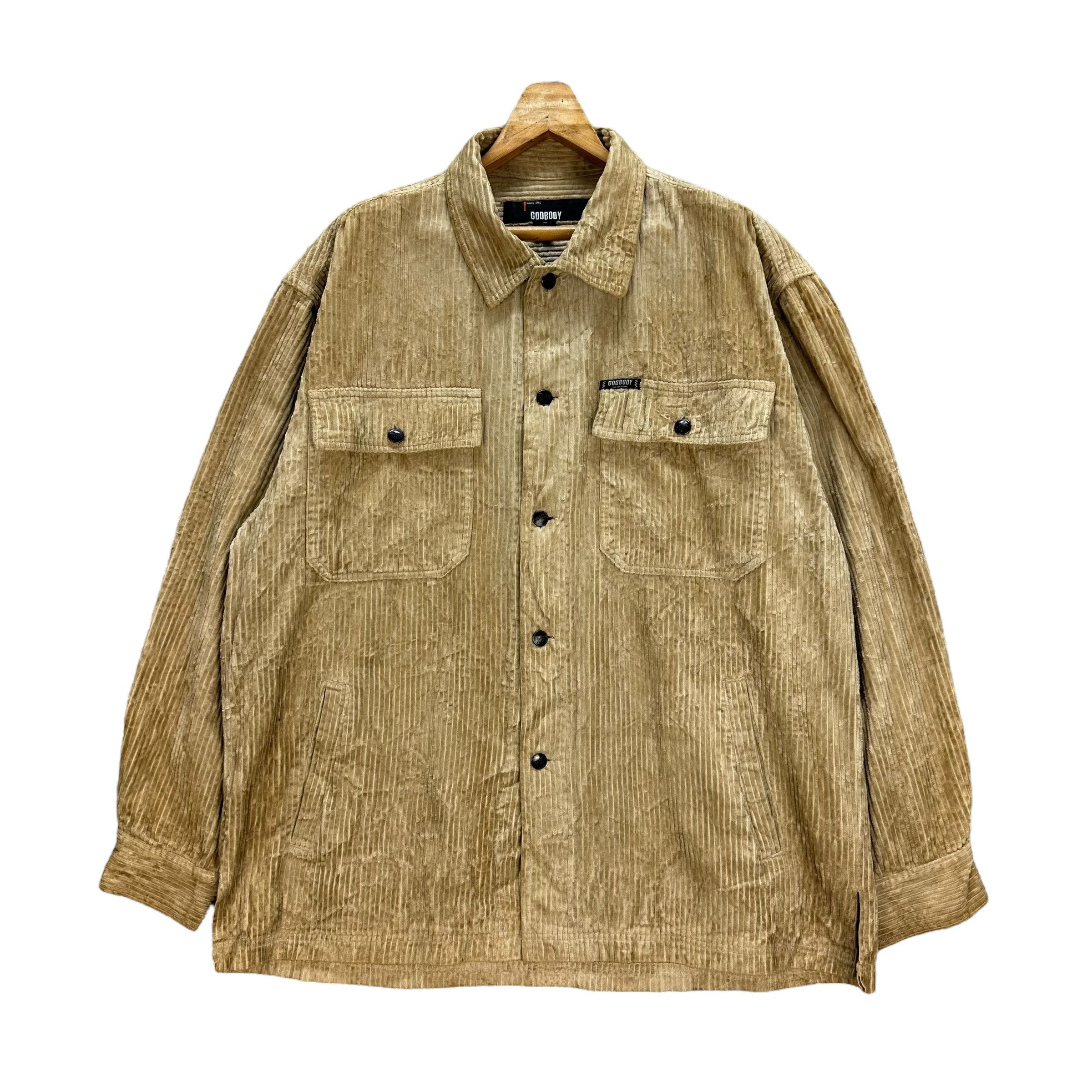 Vintage GODBODY 2 Pocket Work Corduroy Button Jacket #A15-0377 Size US XL / EU 56 / 4 - 1 Thumbnail