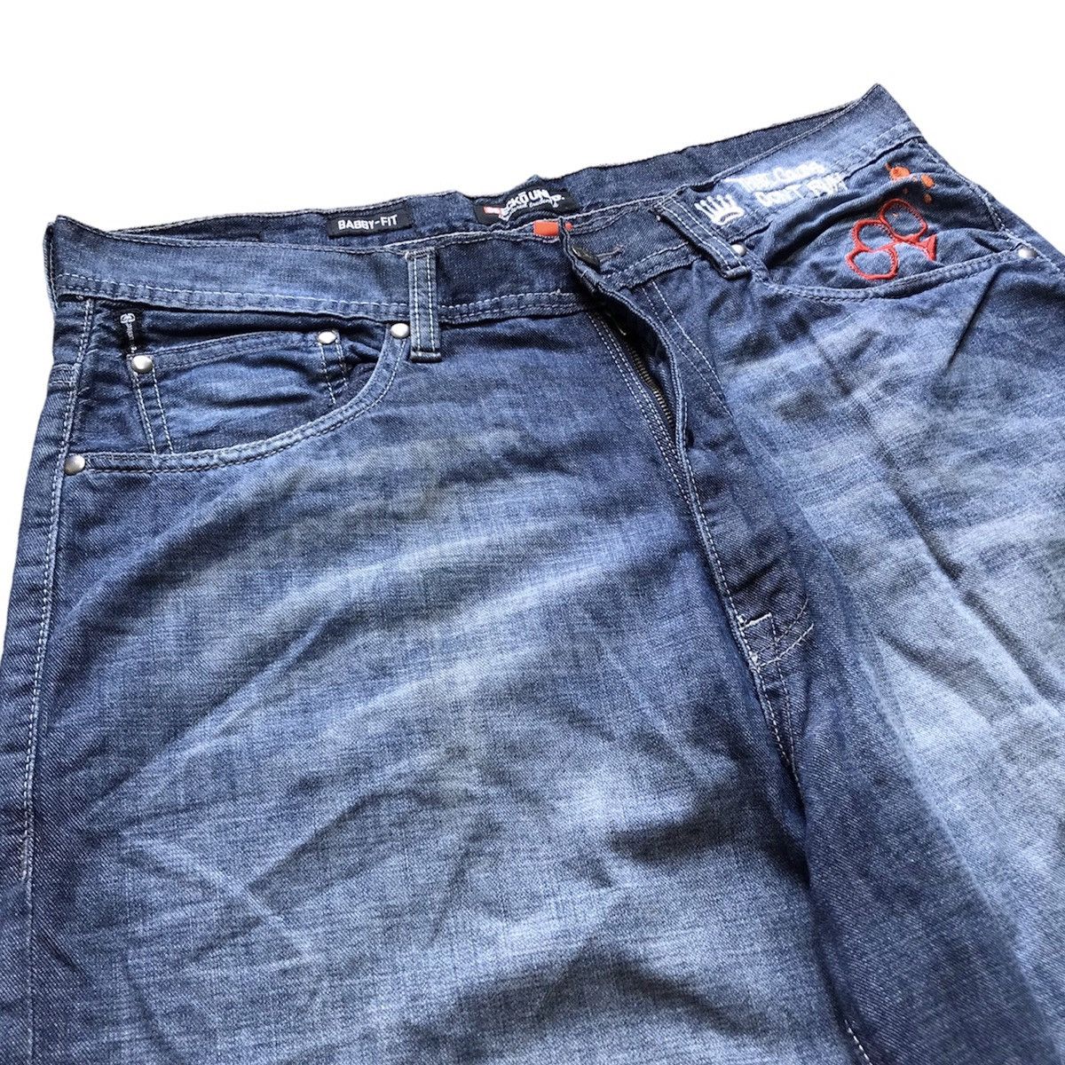 Ecko Unltd. × JNCO Y2K Ecko Embroidered Denim Pants Size US 34 / EU 50 - 9 Thumbnail