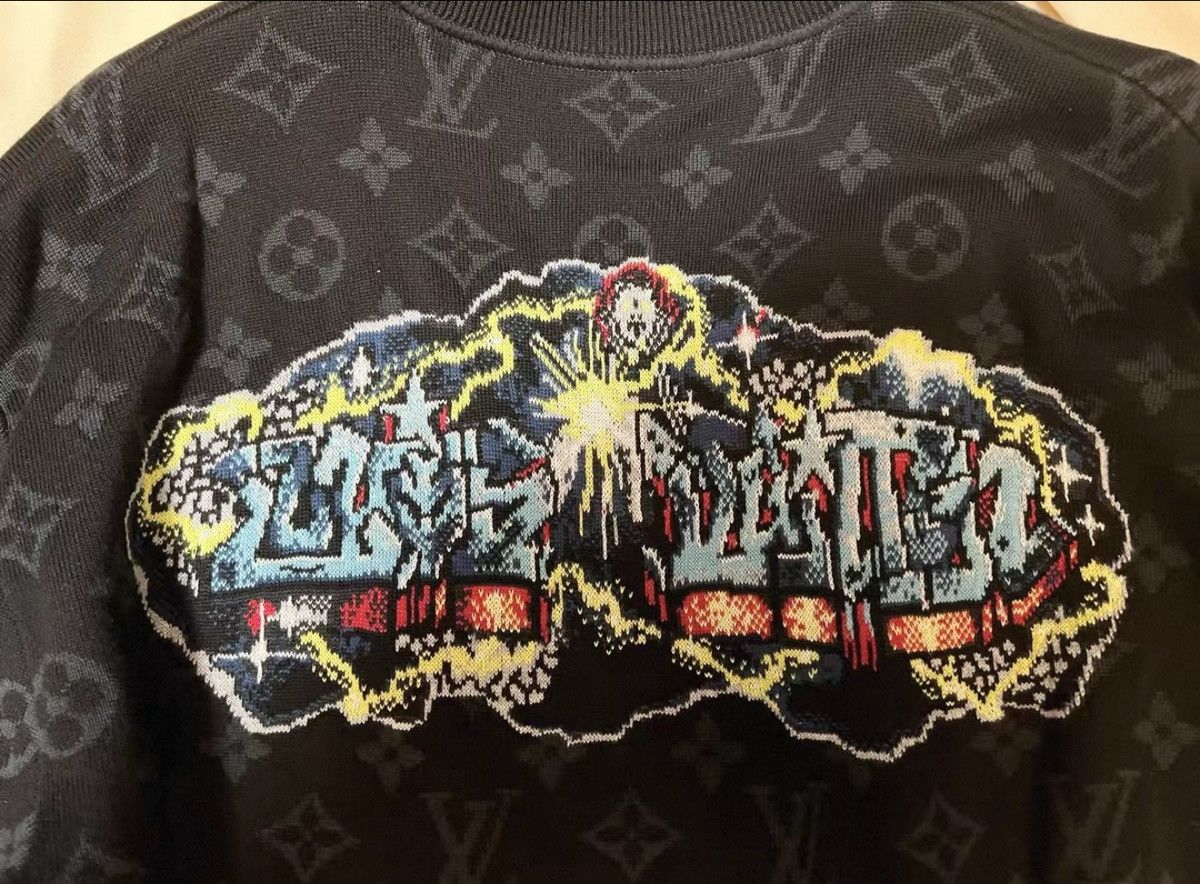Louis Vuitton LOUIS VUITTON L Graffiti Monogram Zipup Long Sleeve Jacket Size US L / EU 52-54 / 3 - 4 Thumbnail