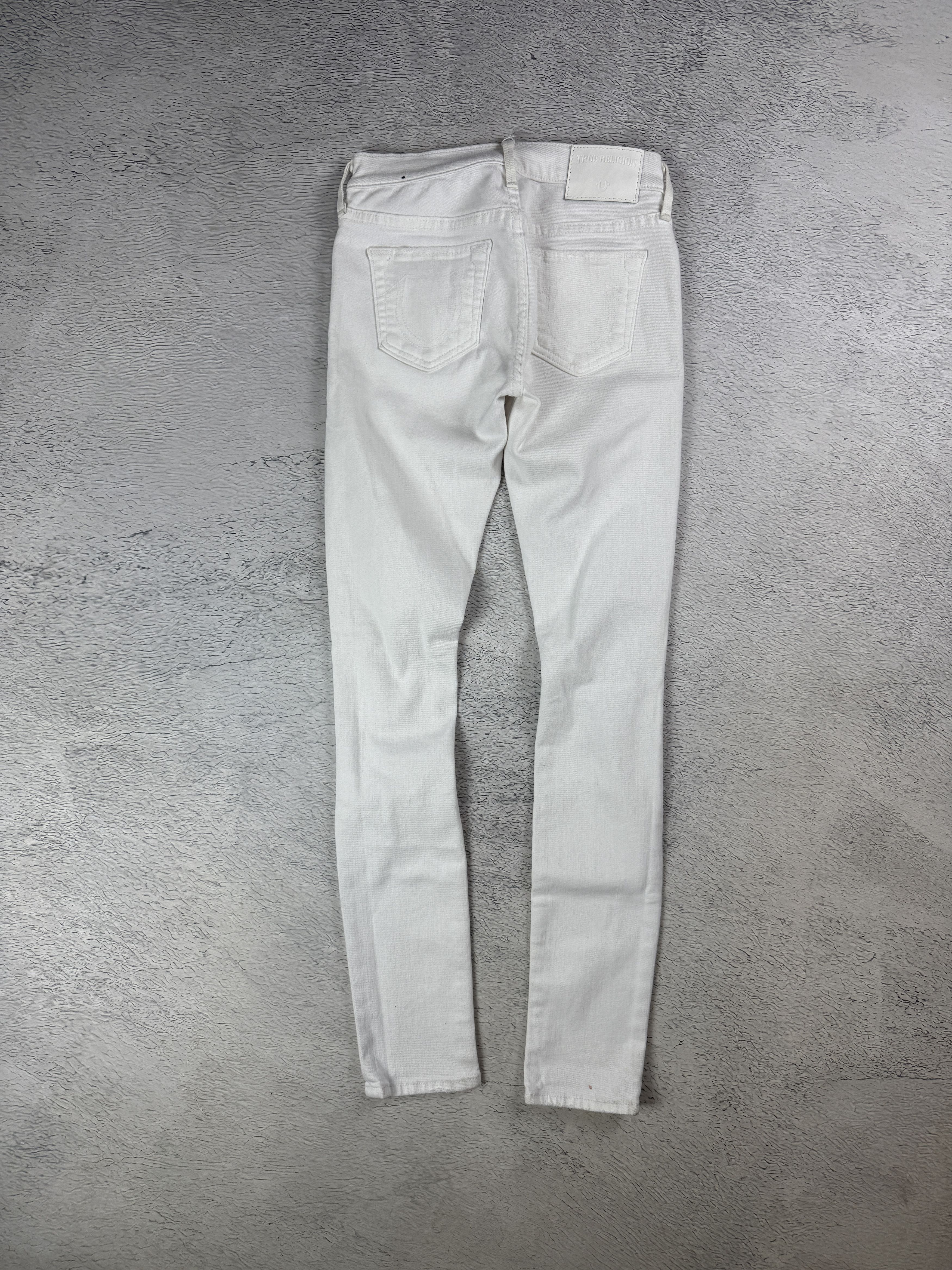 True Religion True Religion Women Jeans Halle Distressed Mid Rise Skinny Size 23" - 3 Thumbnail